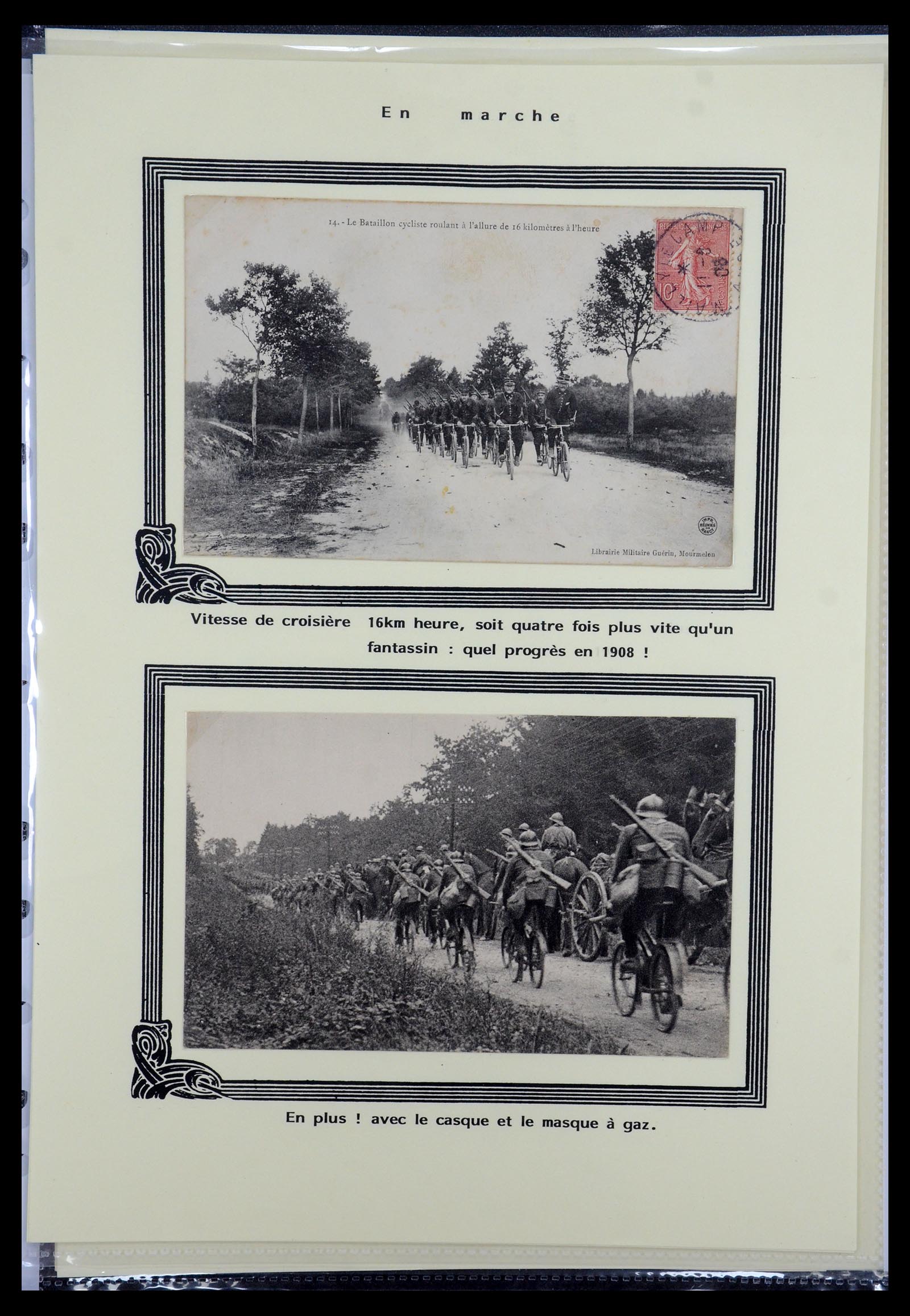 35569 081 - Postzegelverzameling 35569 Motief fietsen 1914-1918.