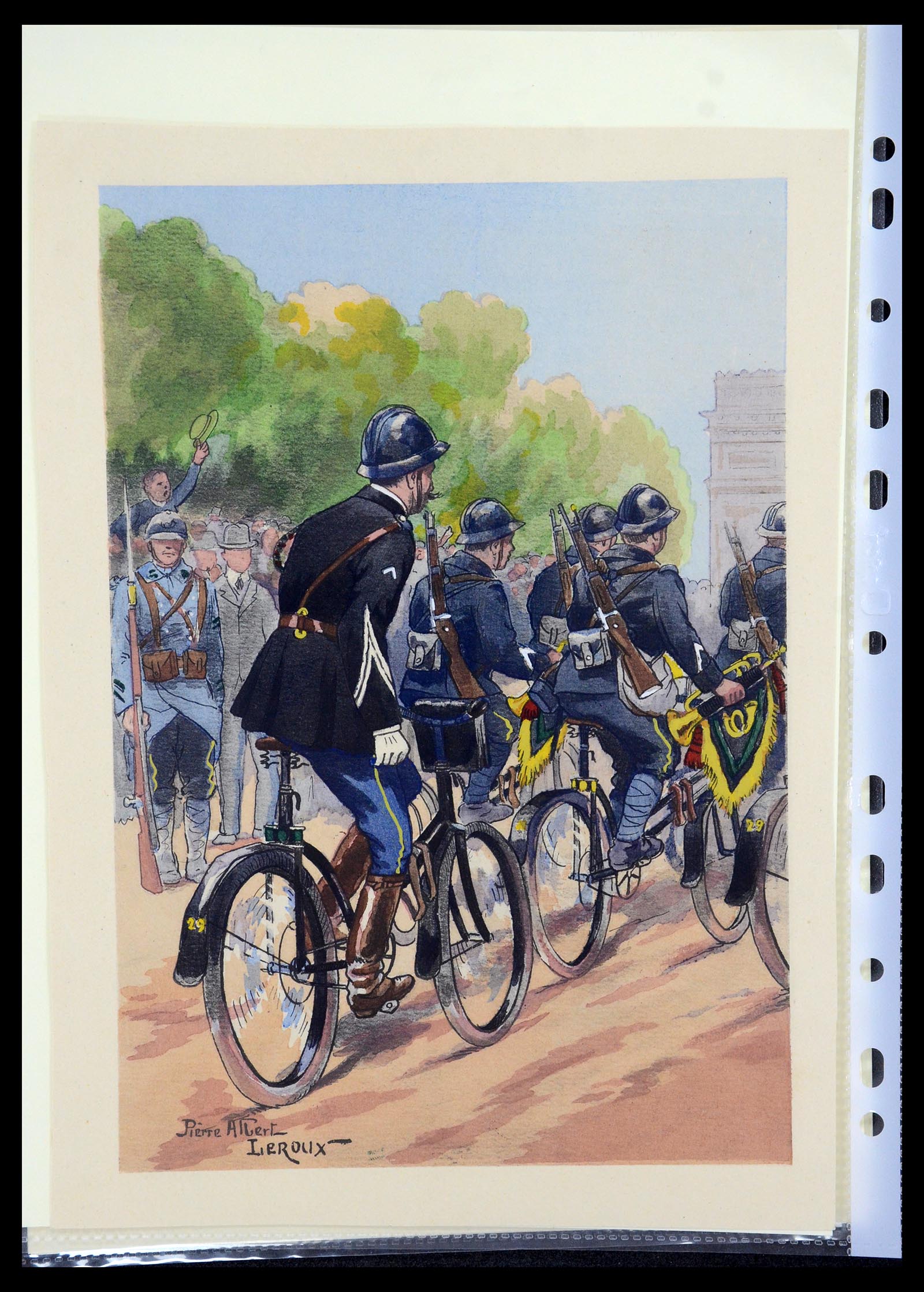35569 083 - Postzegelverzameling 35569 Motief fietsen 1914-1918.