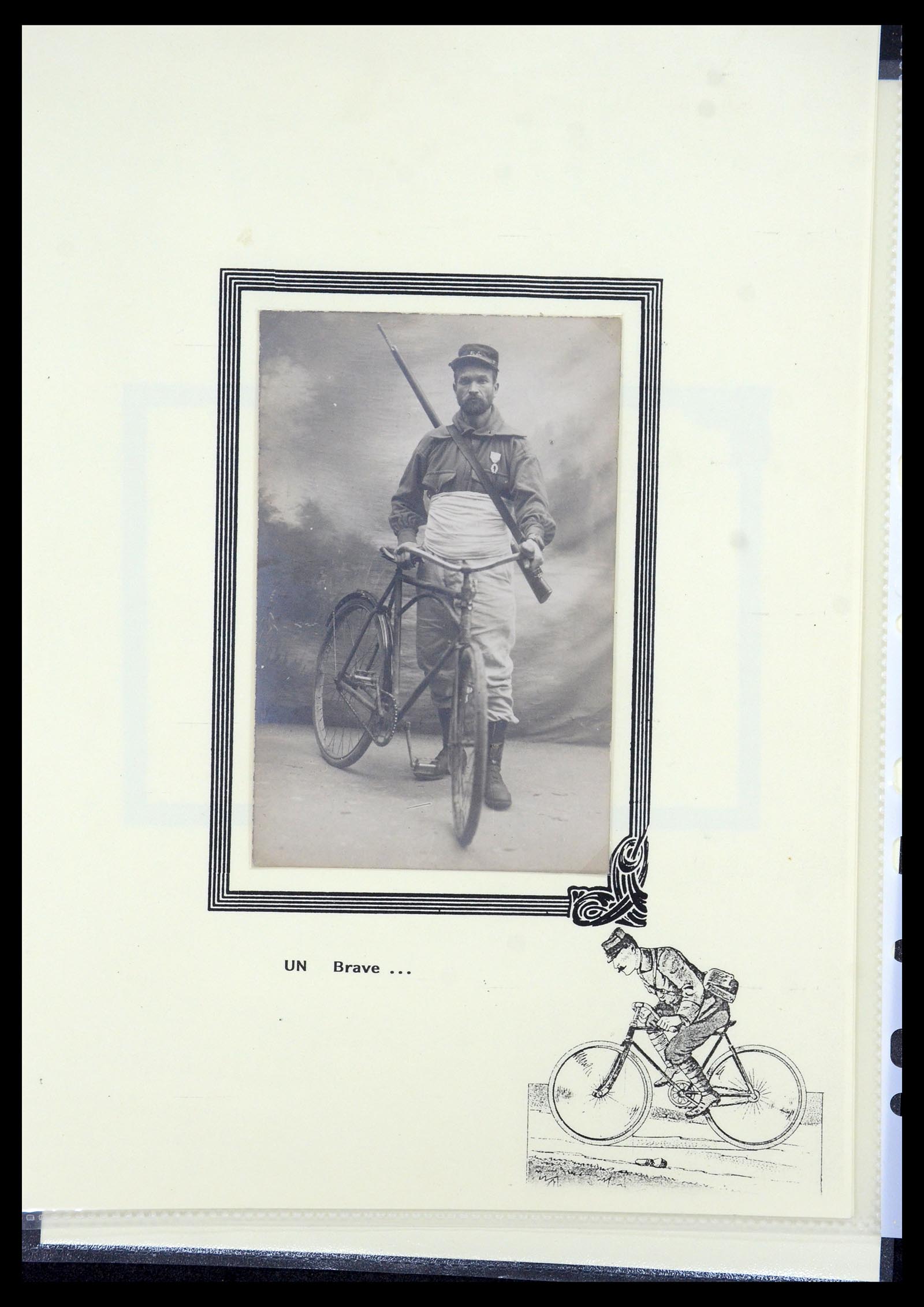 35569 084 - Postzegelverzameling 35569 Motief fietsen 1914-1918.