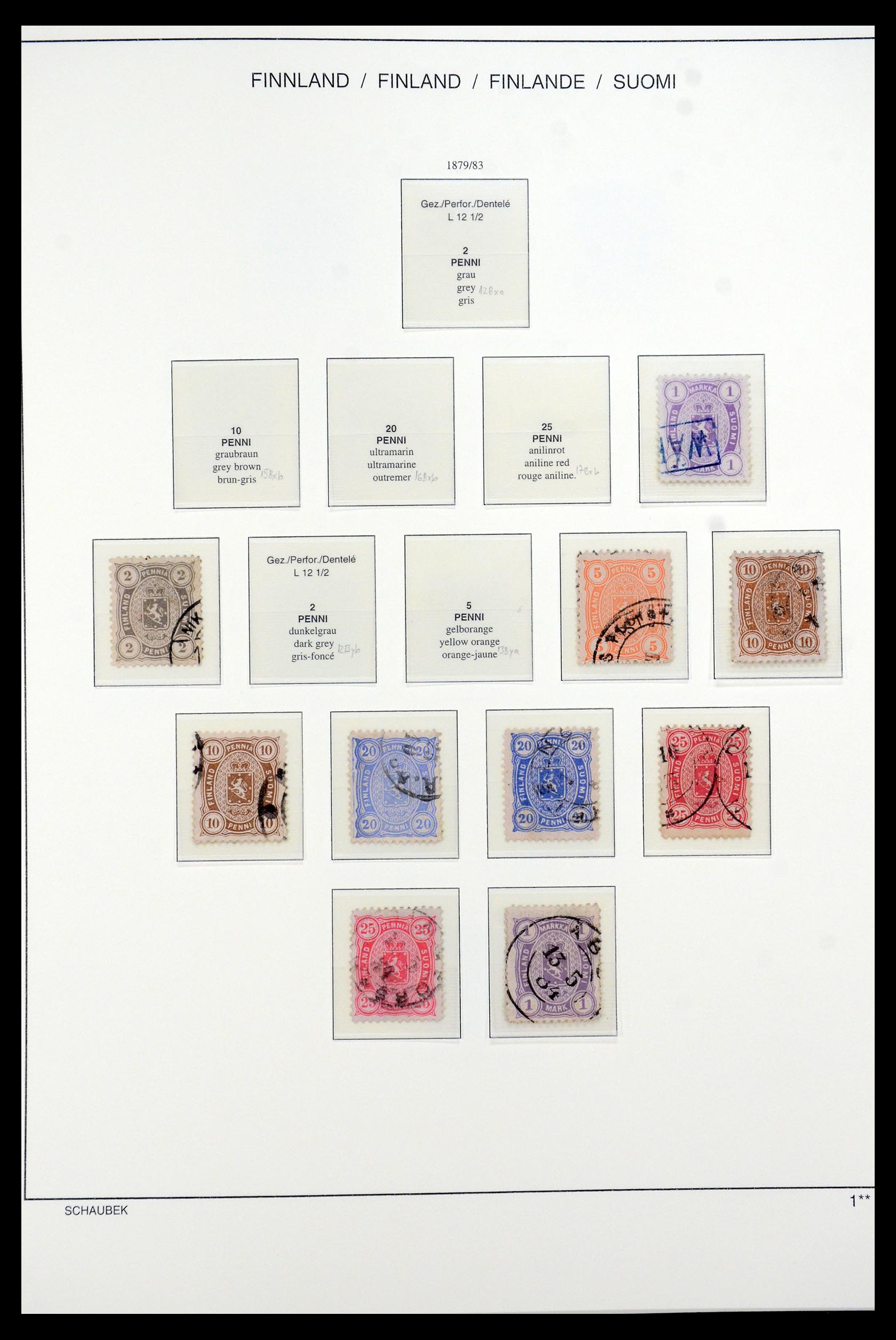 35570 005 - Postzegelverzameling 35570 Finland 1856-2009.