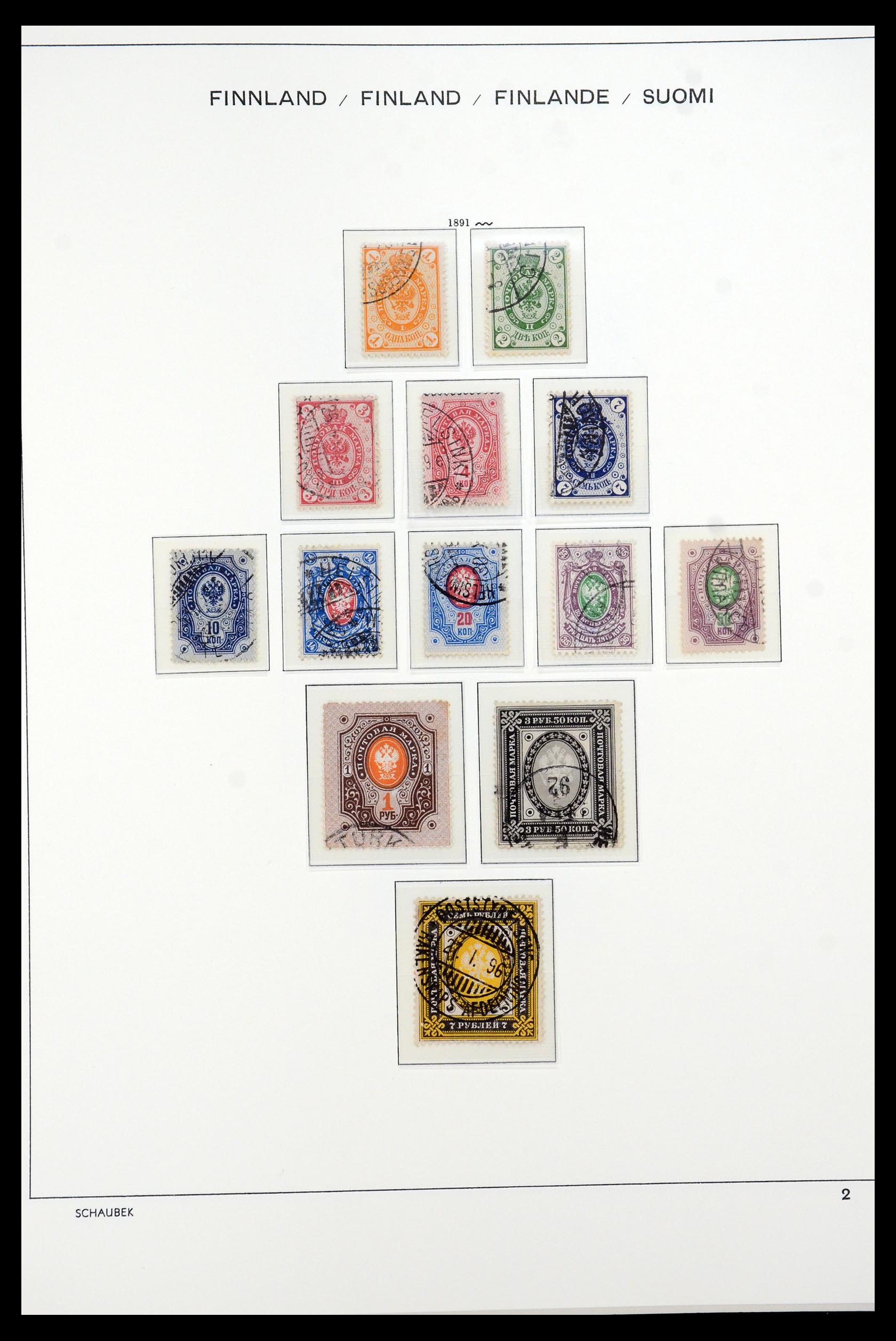 35570 008 - Postzegelverzameling 35570 Finland 1856-2009.