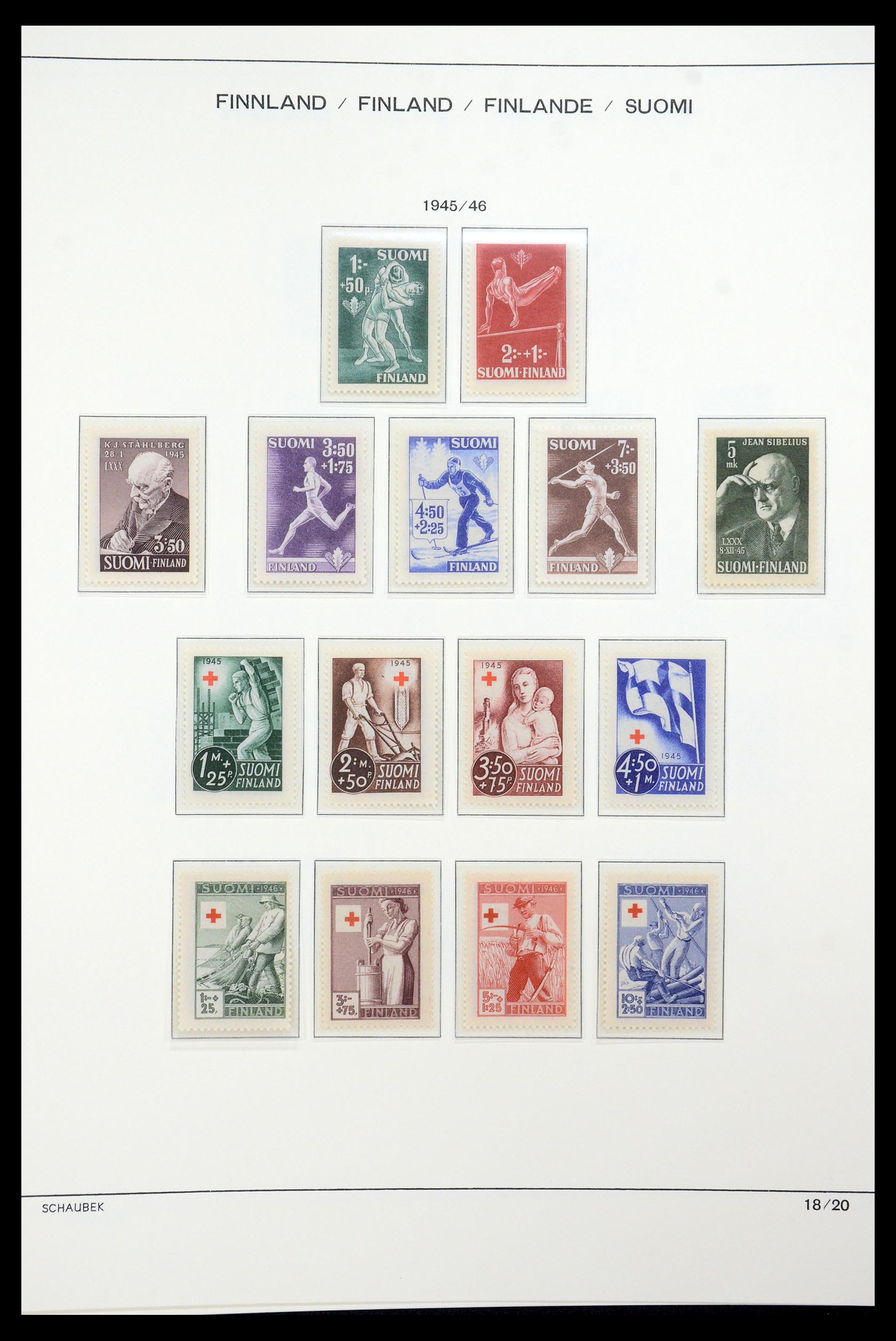 35570 033 - Postzegelverzameling 35570 Finland 1856-2009.