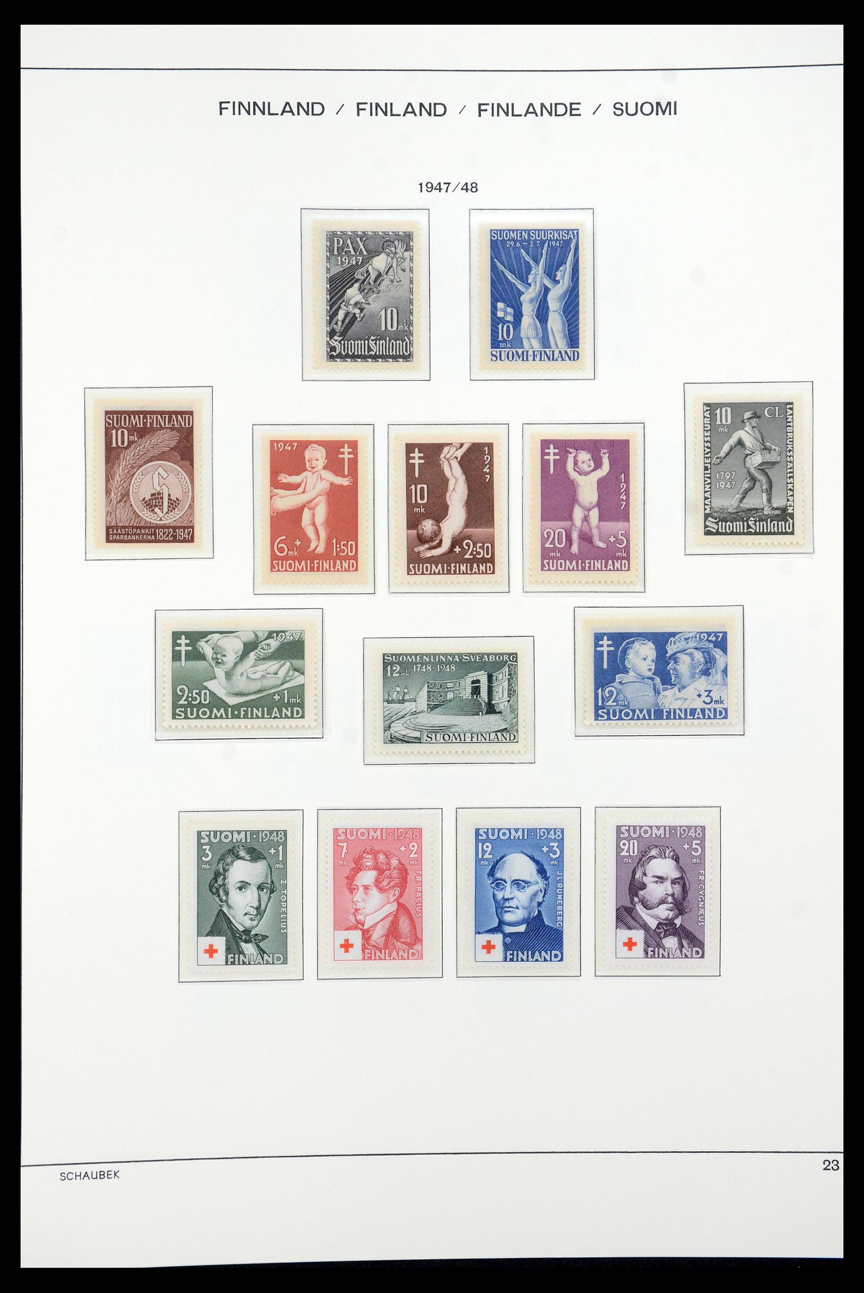 35570 036 - Postzegelverzameling 35570 Finland 1856-2009.