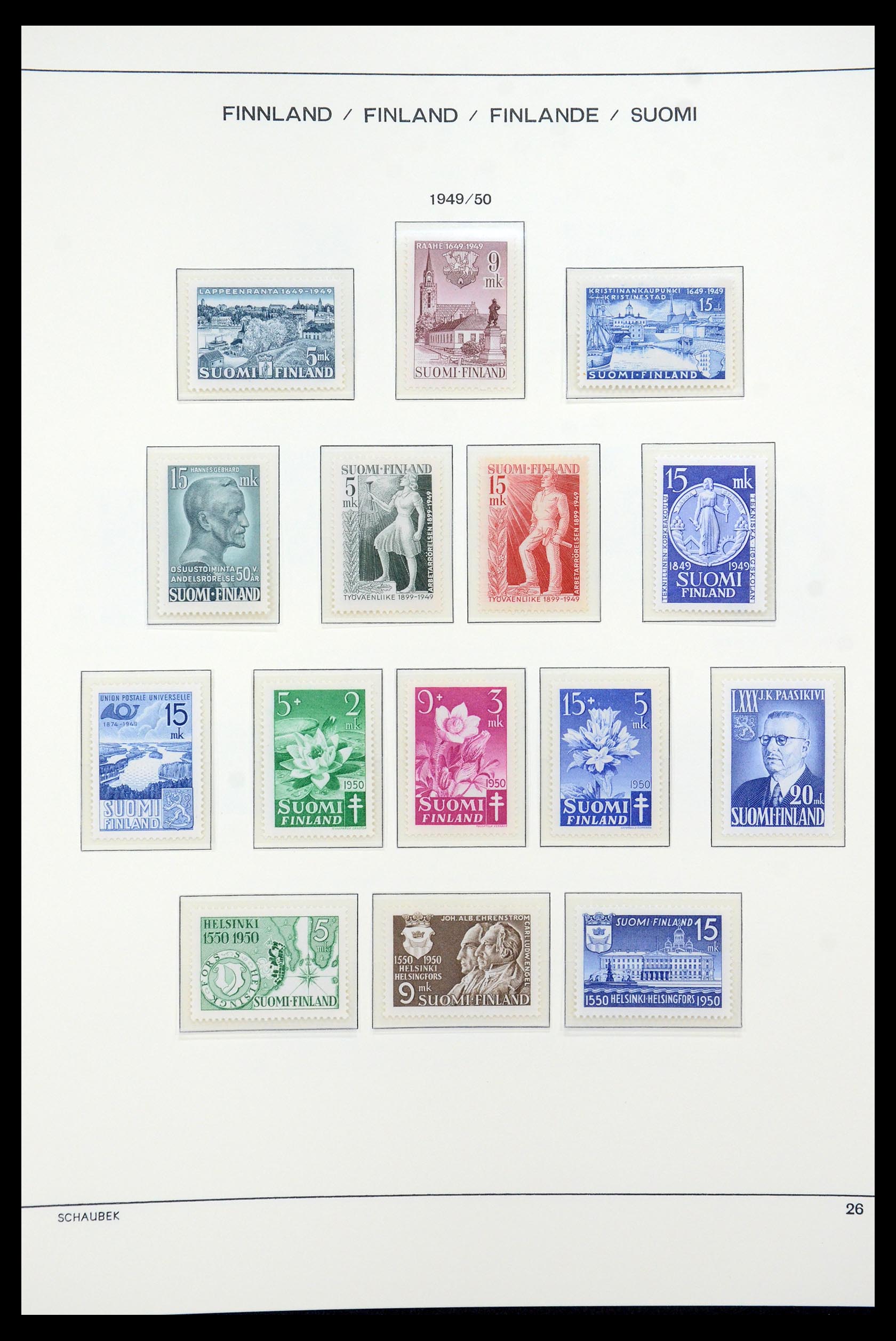 35570 039 - Stamp Collection 35570 Finland 1856-2009.
