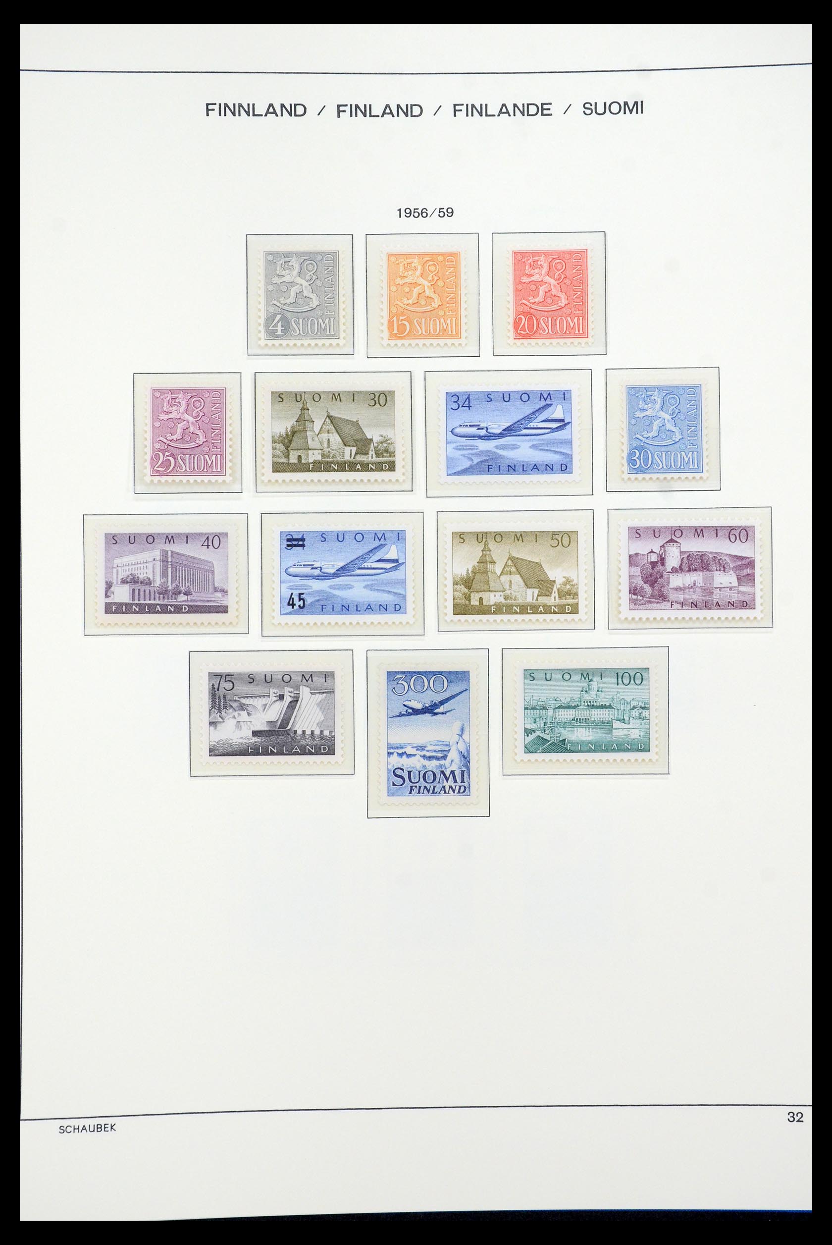 35570 045 - Postzegelverzameling 35570 Finland 1856-2009.