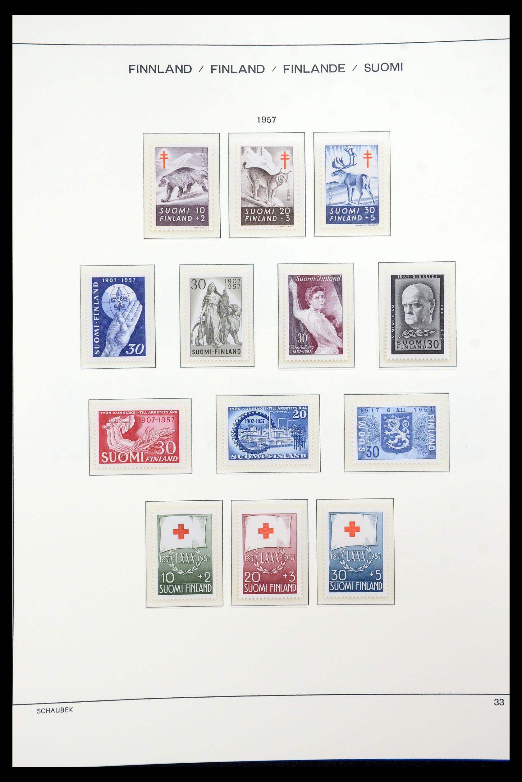 35570 046 - Postzegelverzameling 35570 Finland 1856-2009.