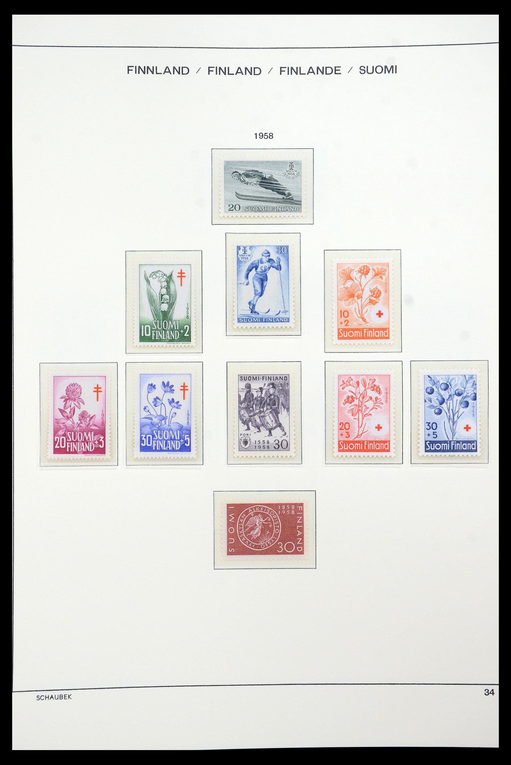 35570 047 - Postzegelverzameling 35570 Finland 1856-2009.
