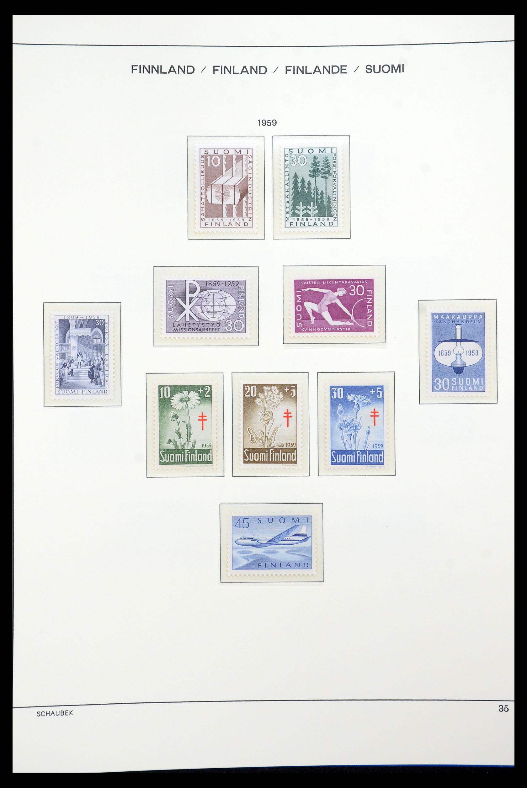 35570 048 - Postzegelverzameling 35570 Finland 1856-2009.