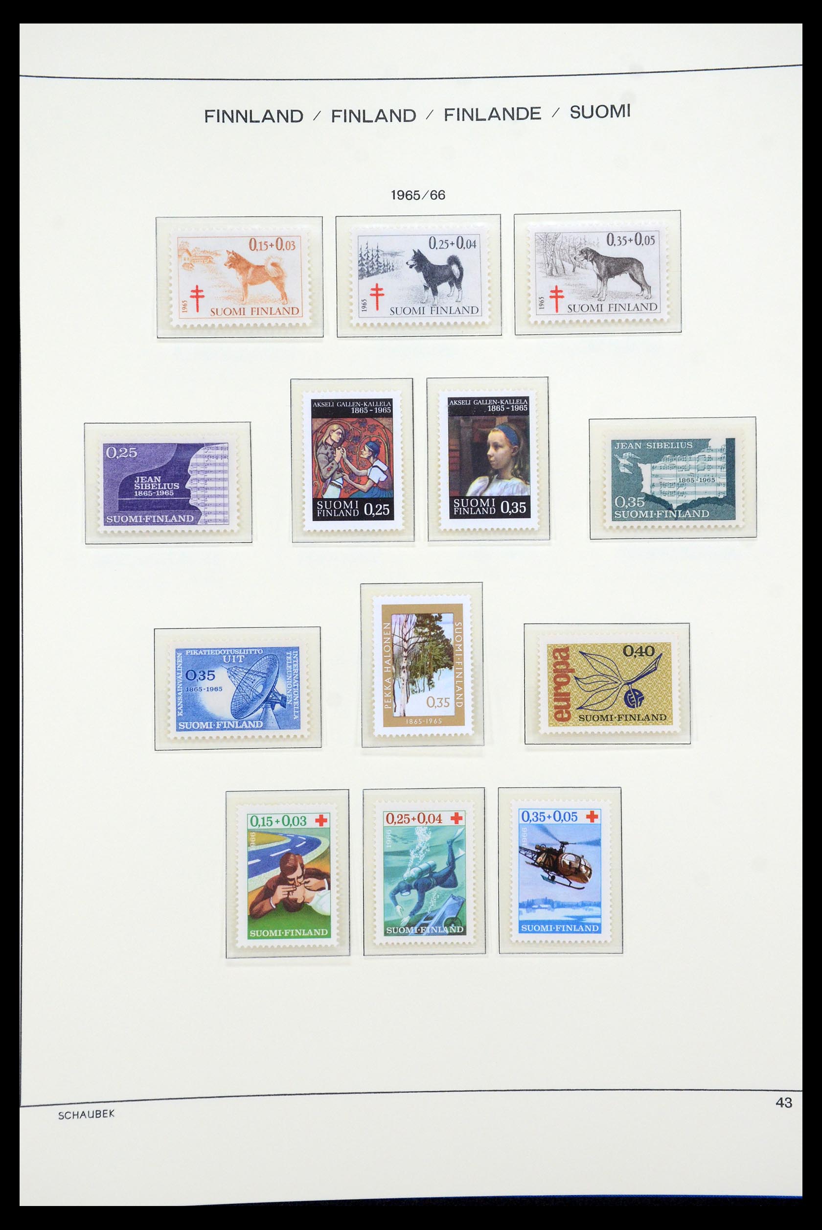 35570 058 - Postzegelverzameling 35570 Finland 1856-2009.