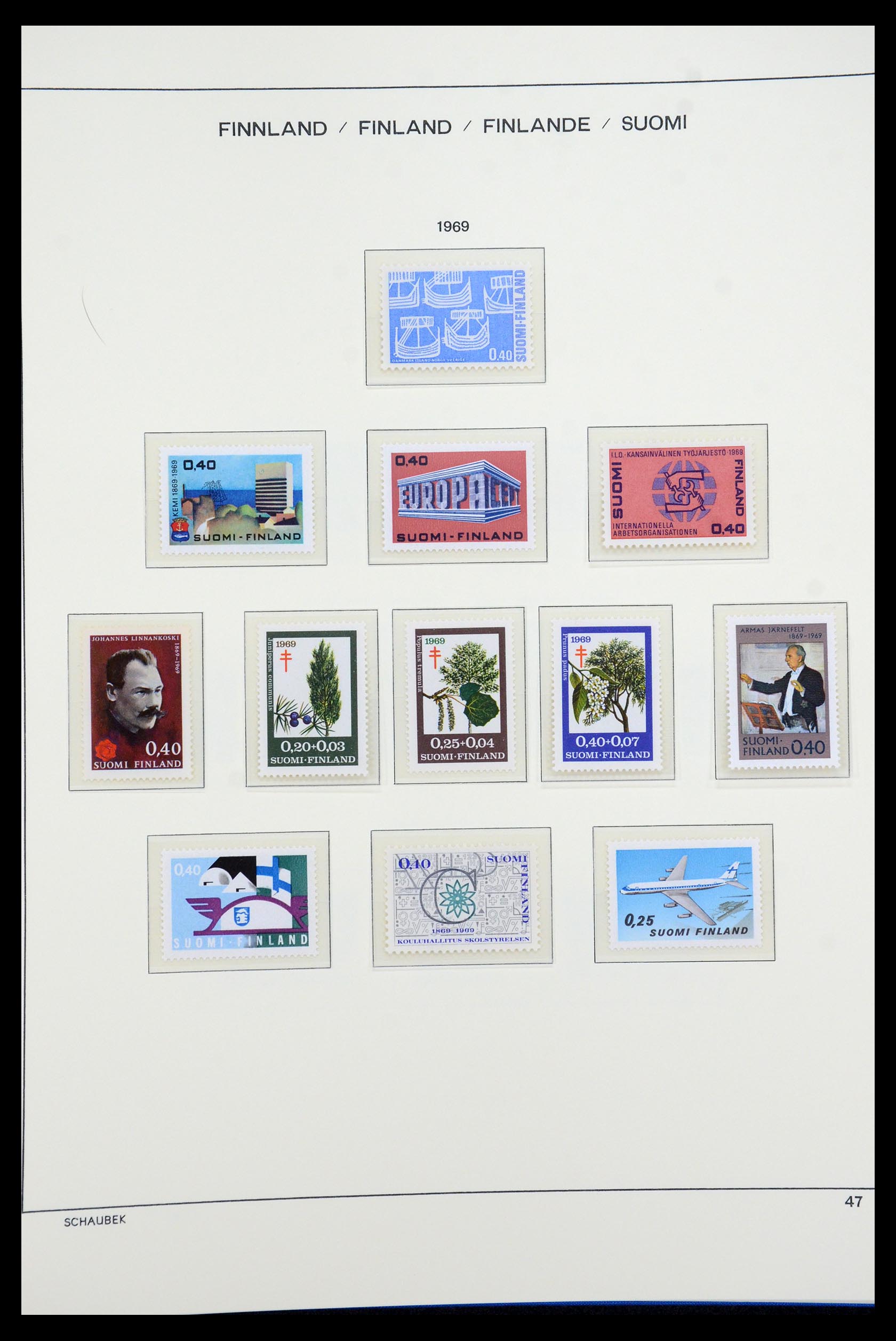 35570 062 - Postzegelverzameling 35570 Finland 1856-2009.