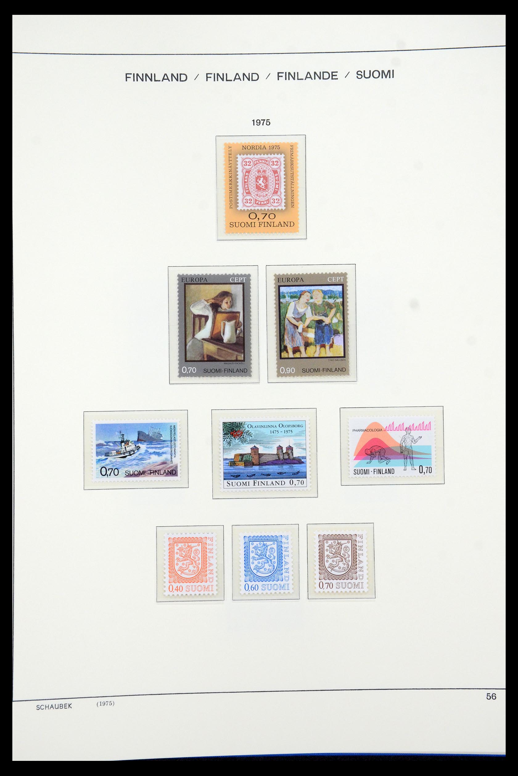 35570 073 - Postzegelverzameling 35570 Finland 1856-2009.