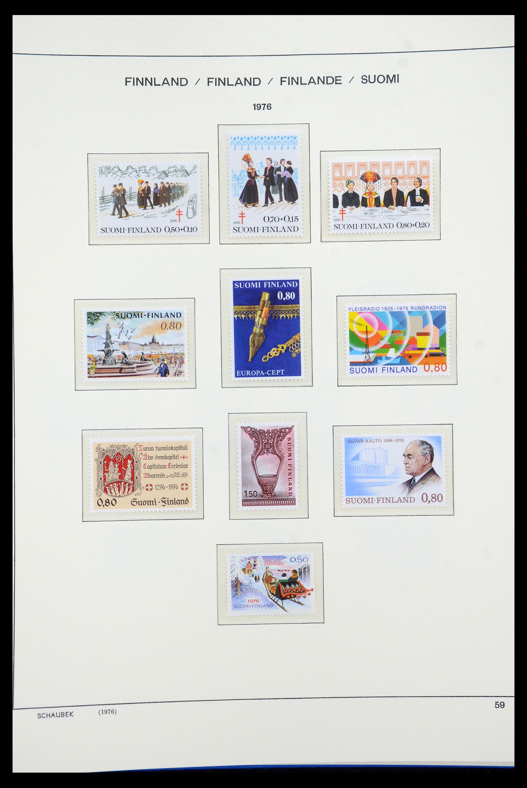 35570 076 - Postzegelverzameling 35570 Finland 1856-2009.