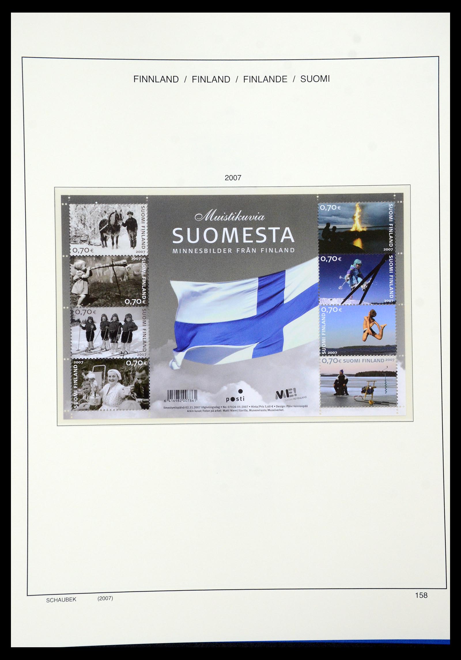 35570 227 - Postzegelverzameling 35570 Finland 1856-2009.