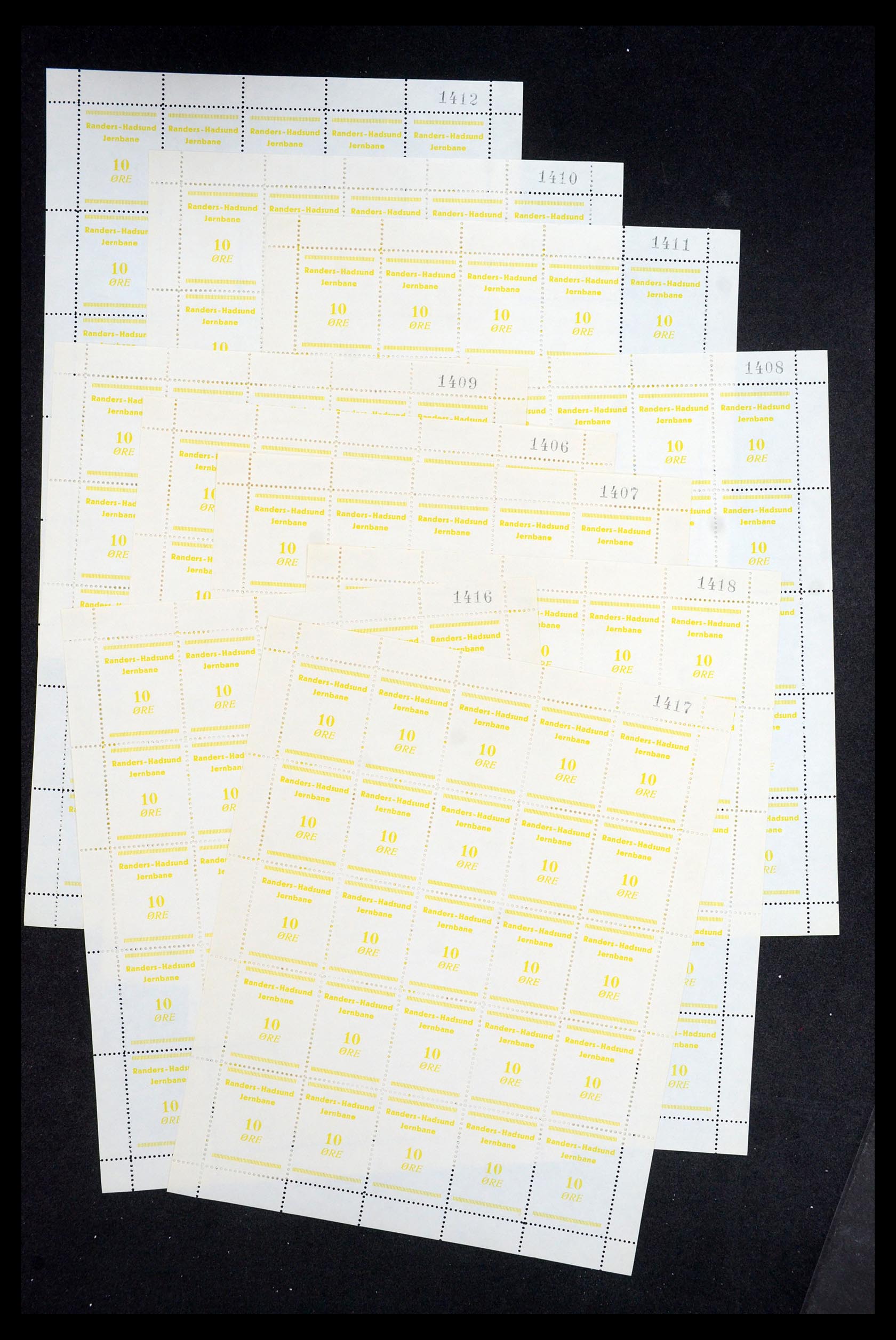 35571 003 - Stamp Collection 35571 Denmark train stamps.