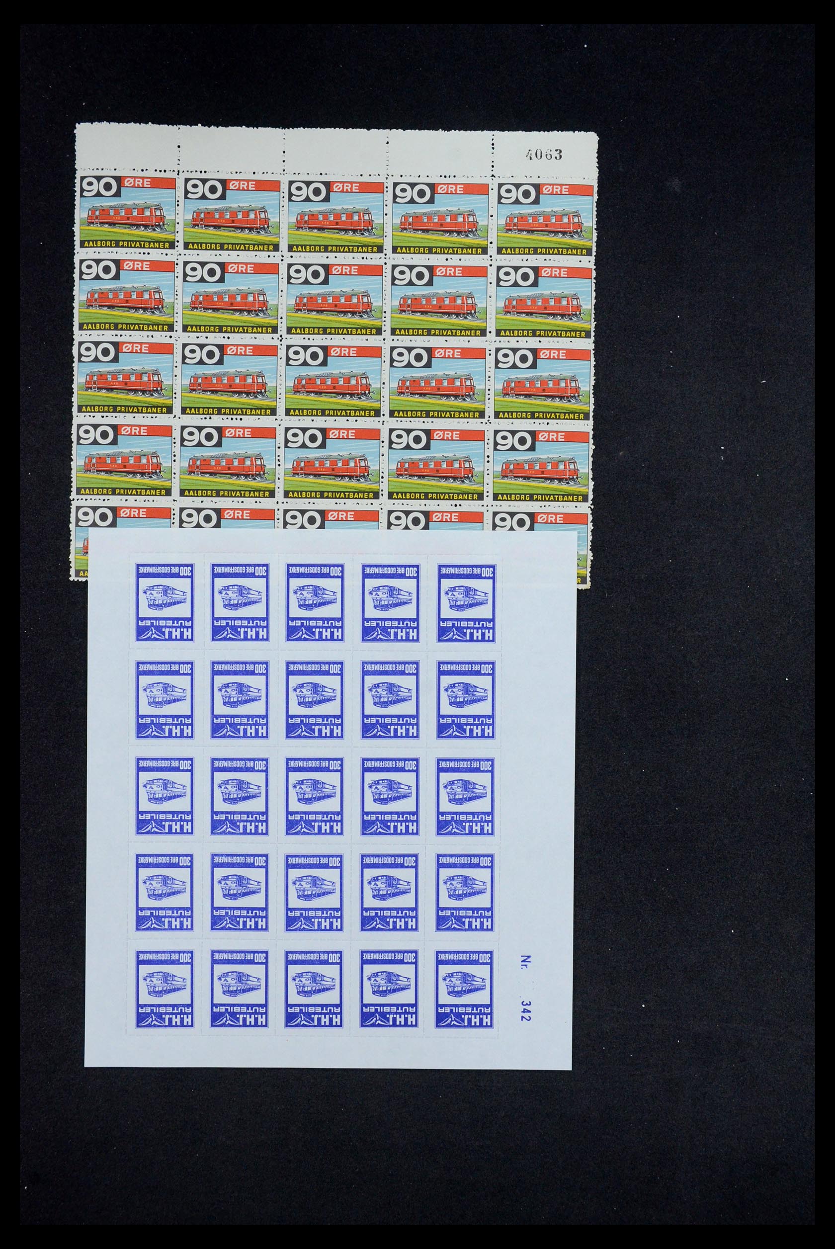 35571 013 - Stamp Collection 35571 Denmark train stamps.