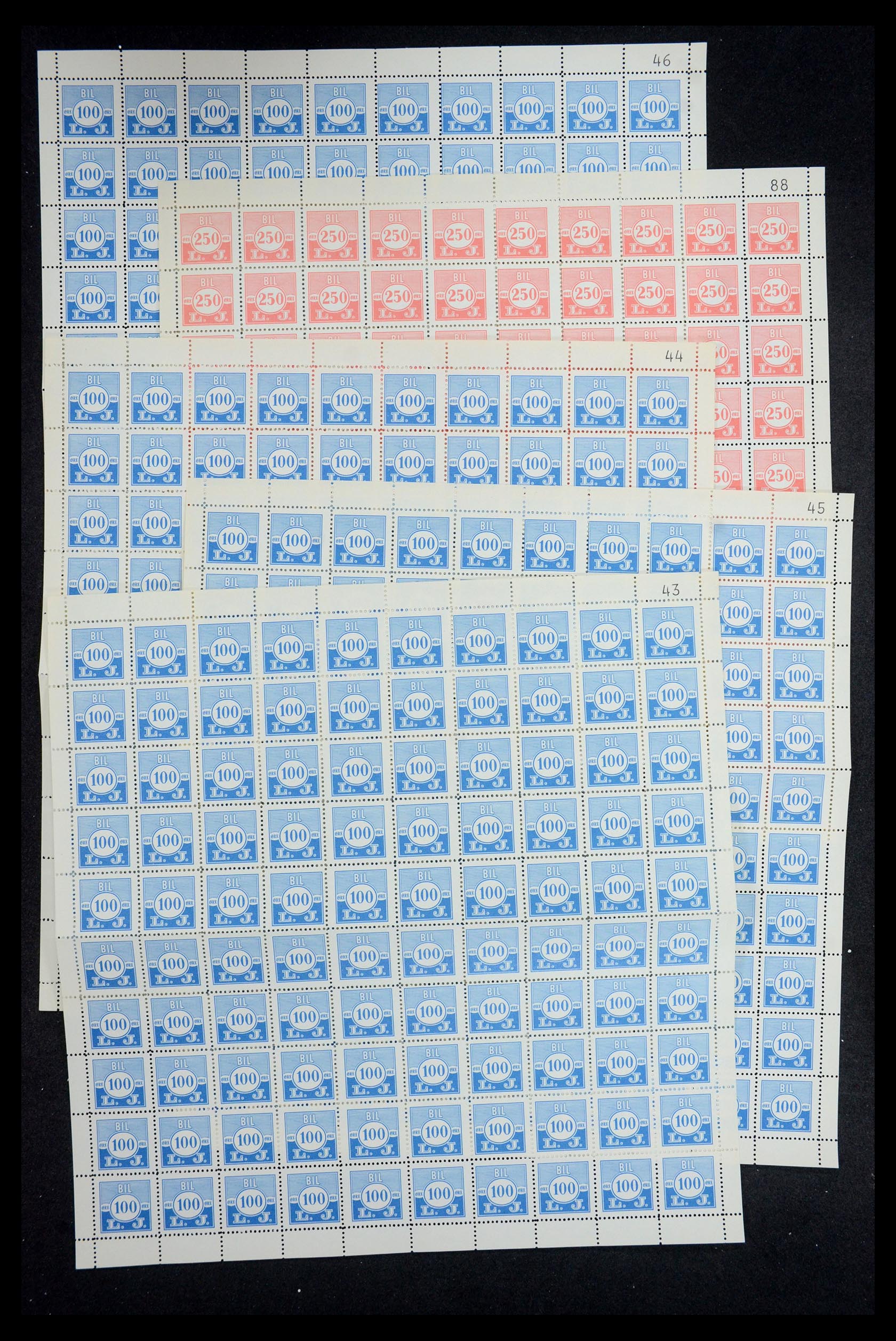 35571 037 - Stamp Collection 35571 Denmark train stamps.