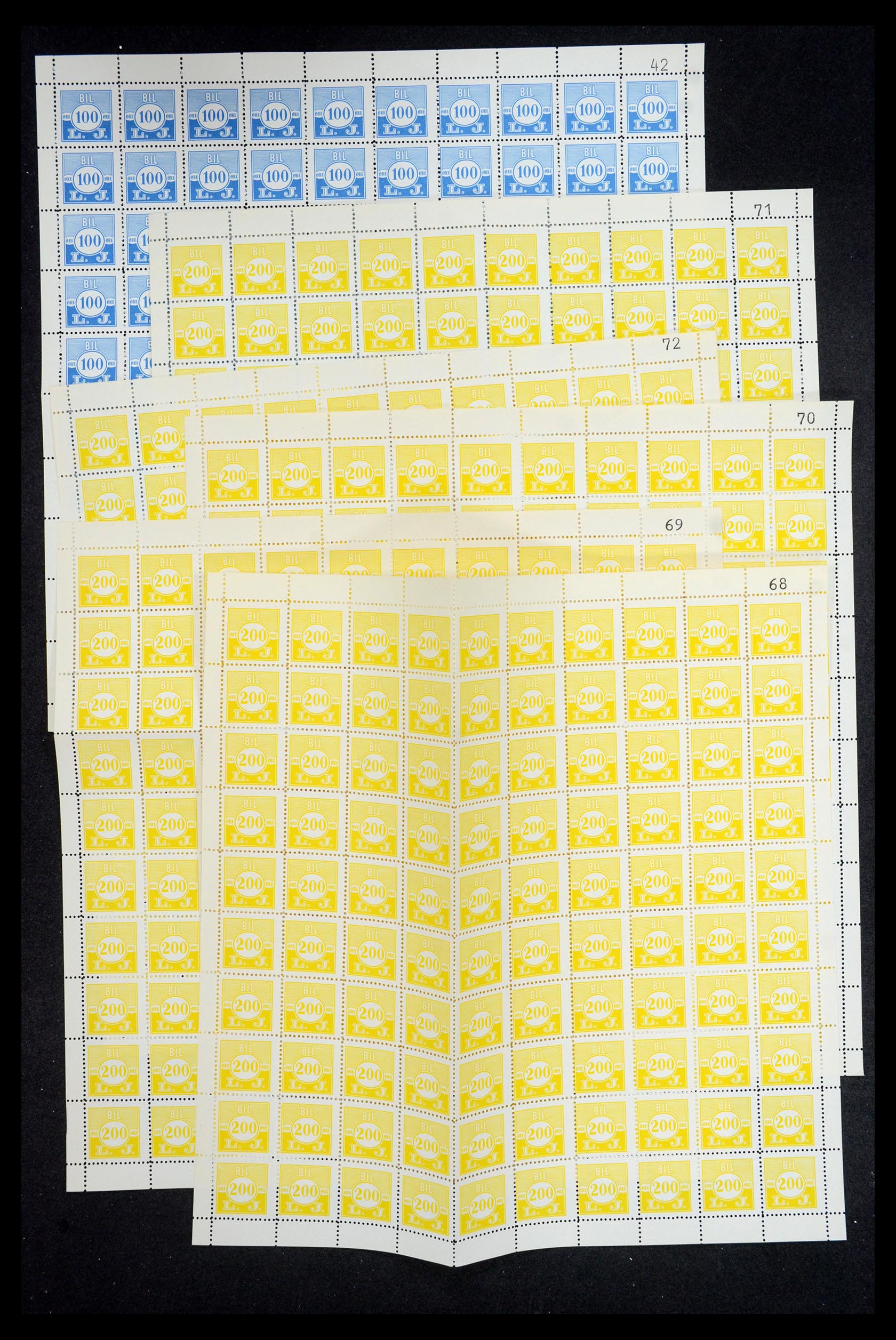 35571 038 - Stamp Collection 35571 Denmark train stamps.