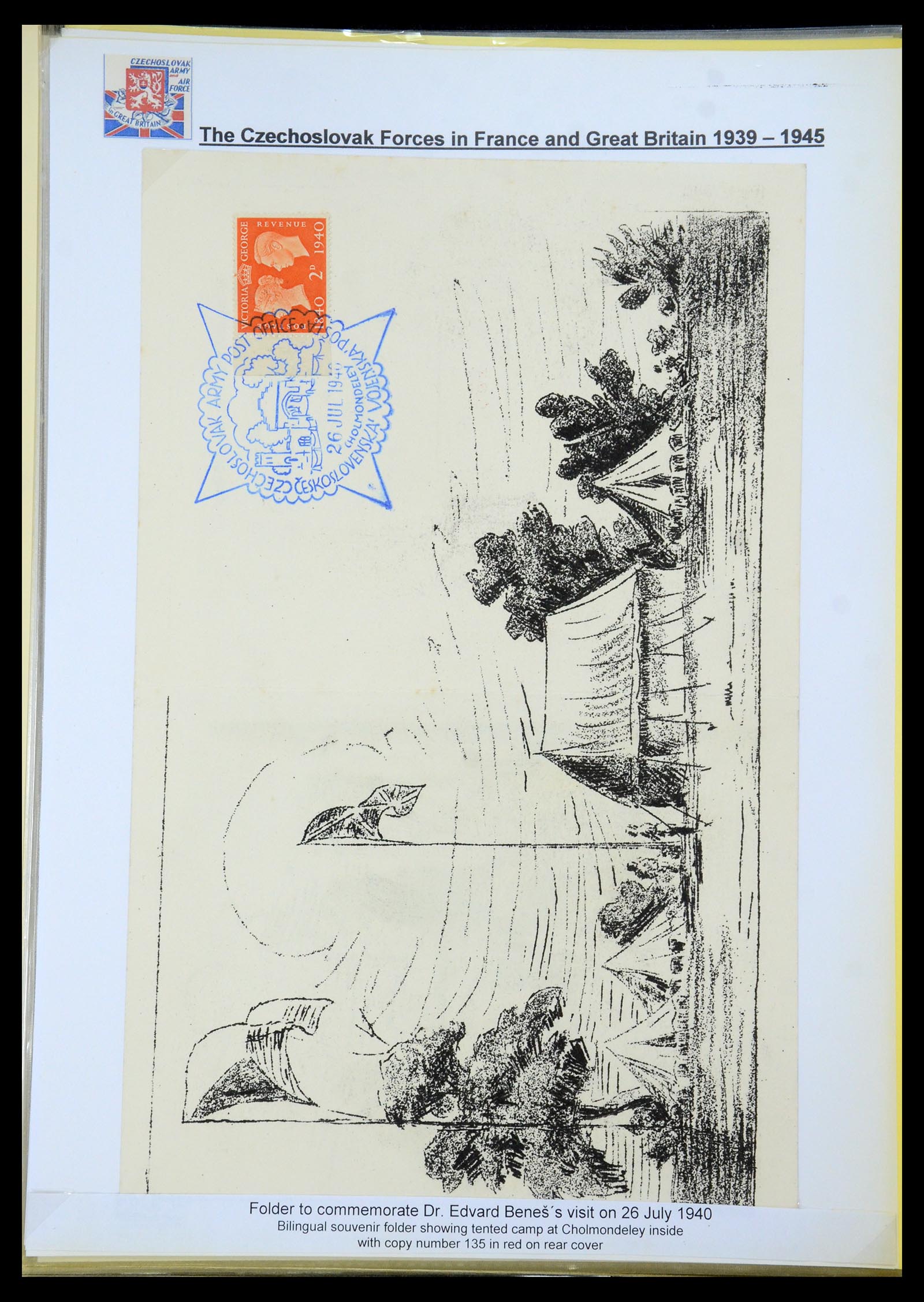 35574 013 - Postzegelverzameling 35574 Tsjechoslowaakse troepen in Frankrijk en E