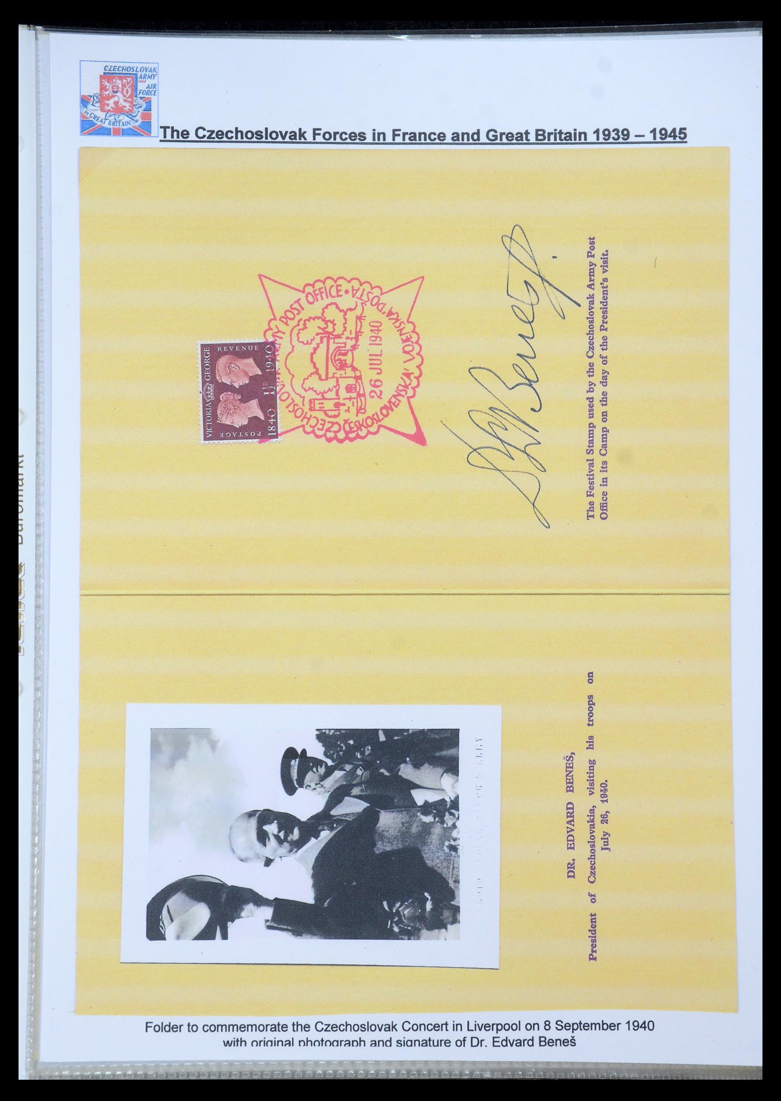 35574 017 - Postzegelverzameling 35574 Tsjechoslowaakse troepen in Frankrijk en E