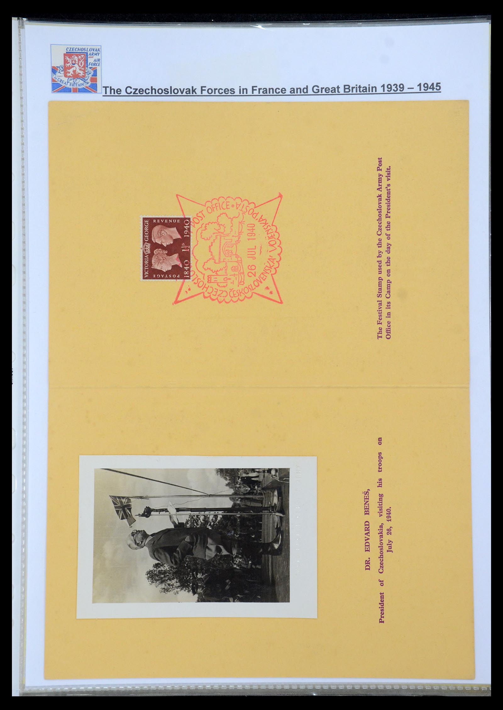 35574 018 - Postzegelverzameling 35574 Tsjechoslowaakse troepen in Frankrijk en E