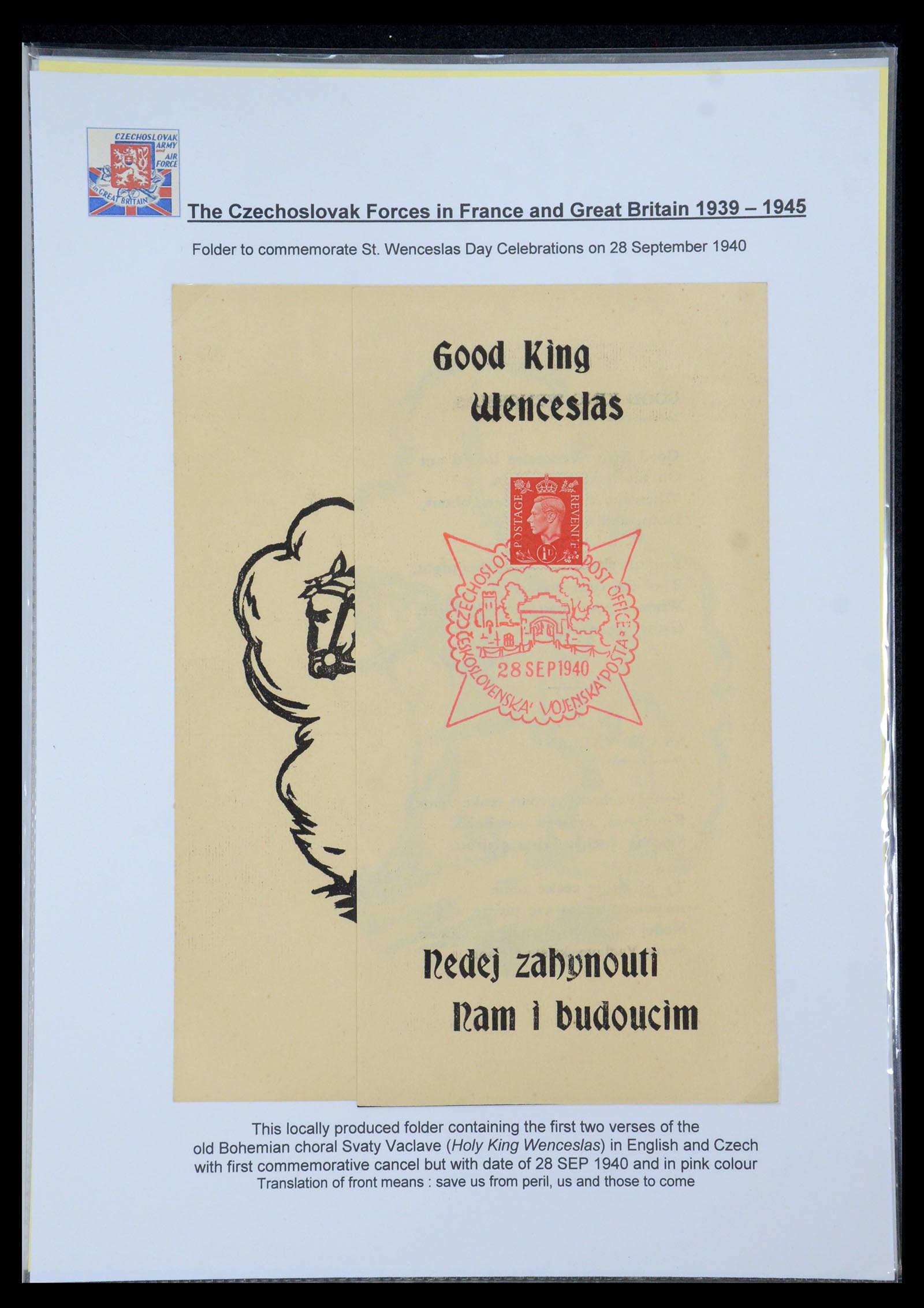 35574 021 - Postzegelverzameling 35574 Tsjechoslowaakse troepen in Frankrijk en E