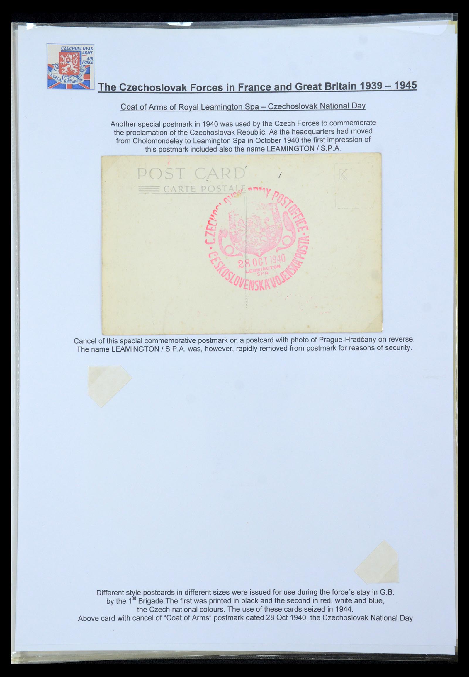 35574 029 - Postzegelverzameling 35574 Tsjechoslowaakse troepen in Frankrijk en E