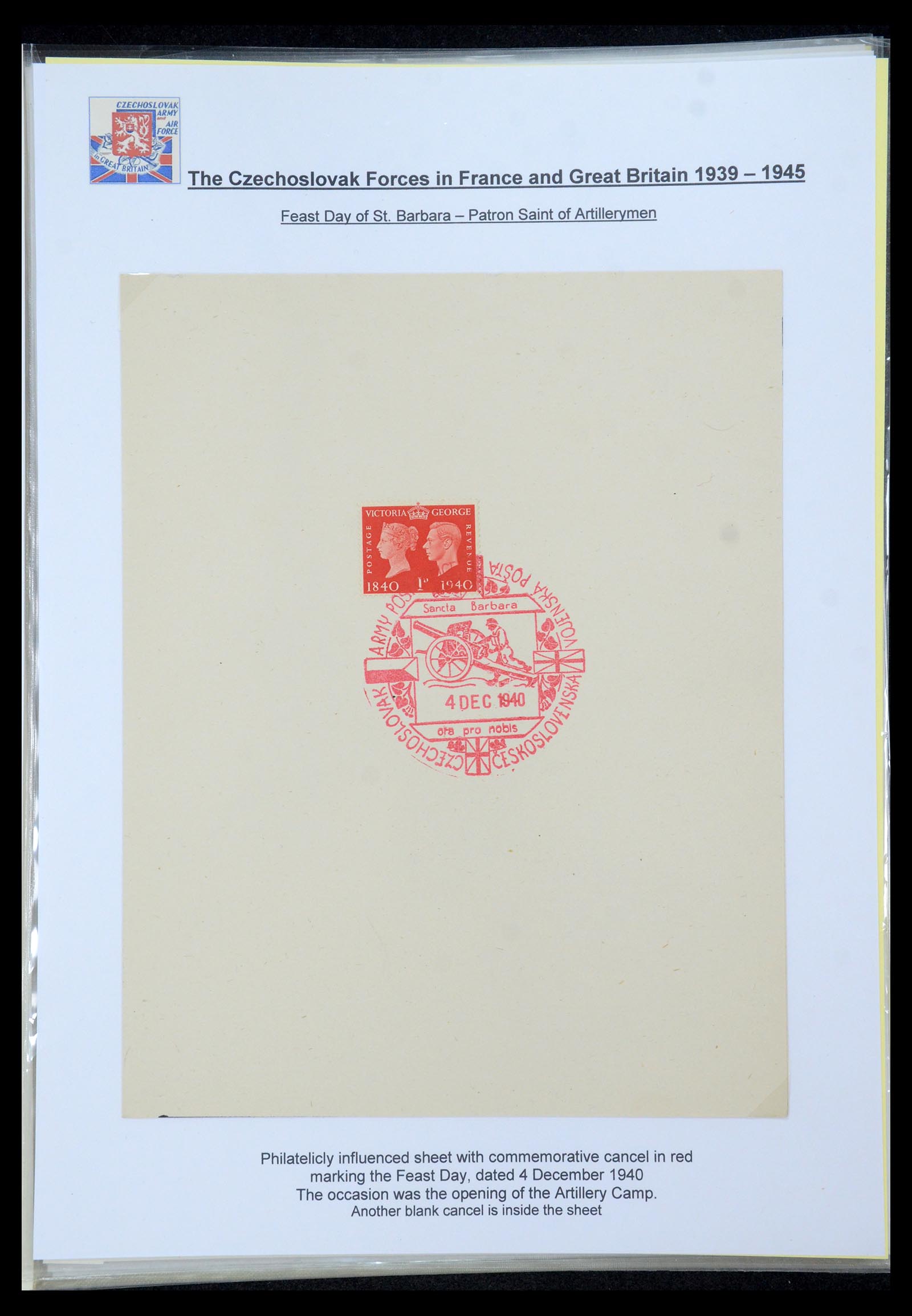 35574 031 - Postzegelverzameling 35574 Tsjechoslowaakse troepen in Frankrijk en E