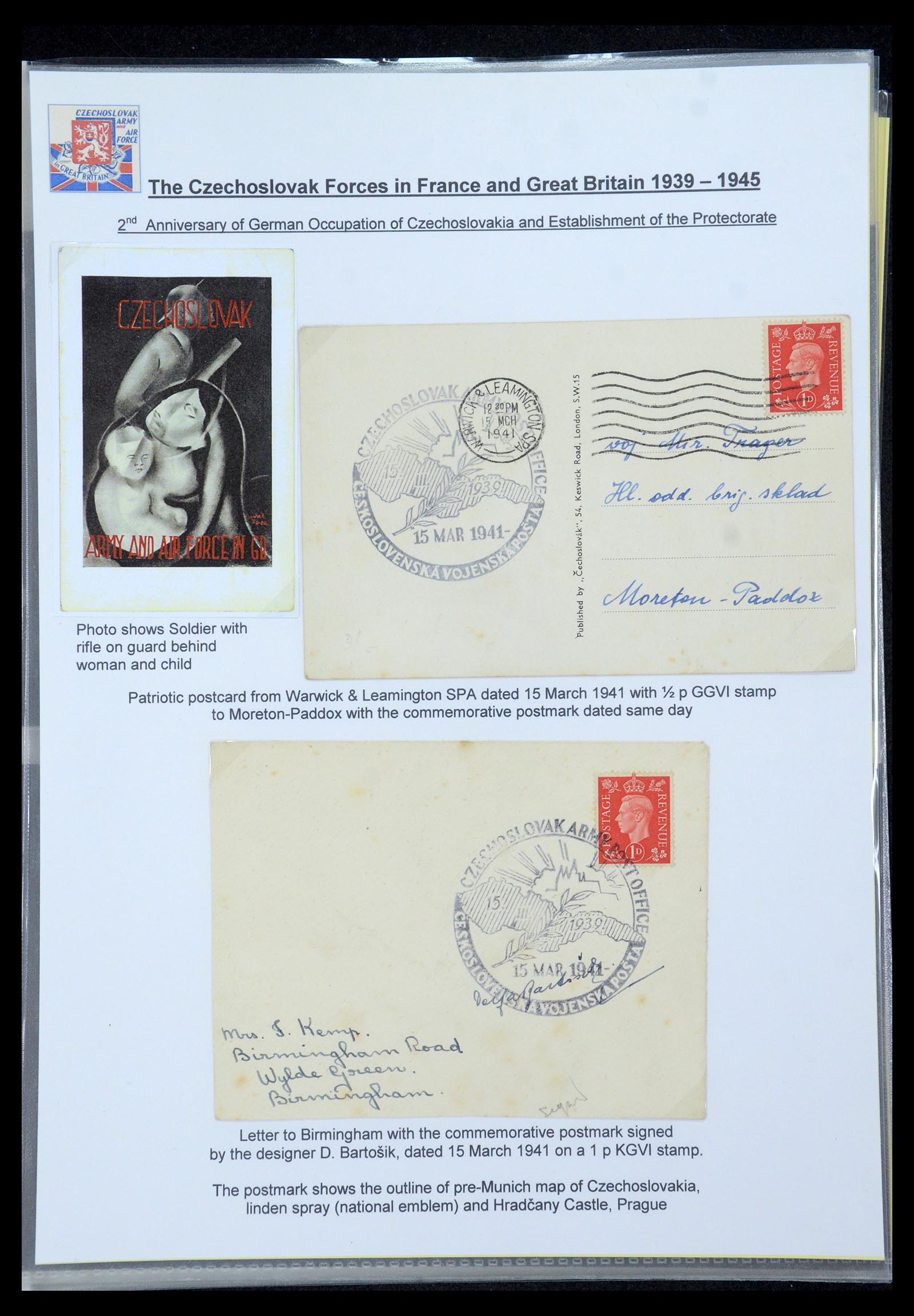 35574 037 - Postzegelverzameling 35574 Tsjechoslowaakse troepen in Frankrijk en E