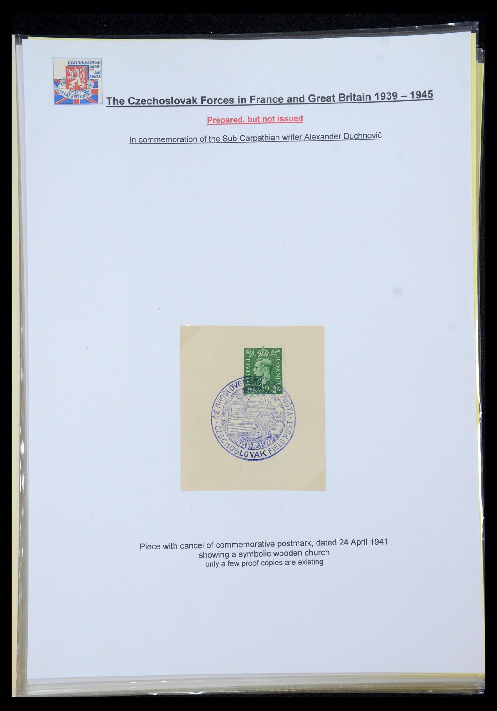 35574 042 - Postzegelverzameling 35574 Tsjechoslowaakse troepen in Frankrijk en E