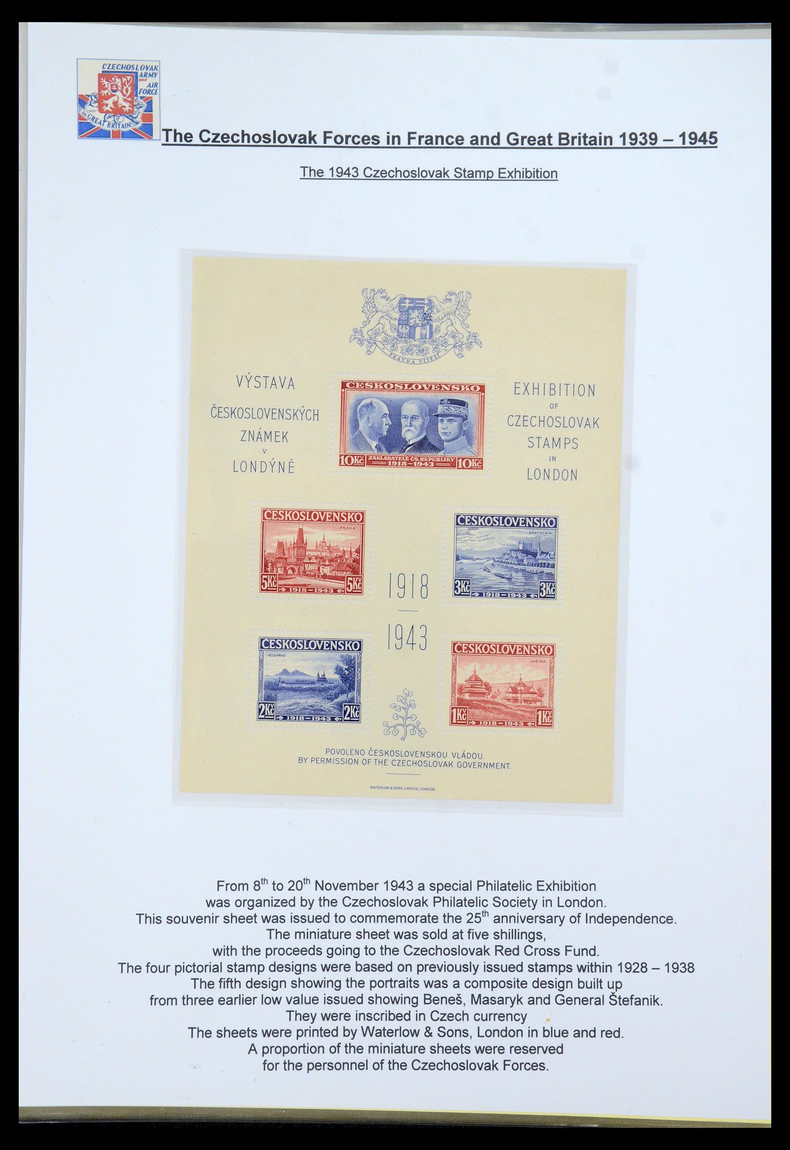 35574 082 - Postzegelverzameling 35574 Tsjechoslowaakse troepen in Frankrijk en E