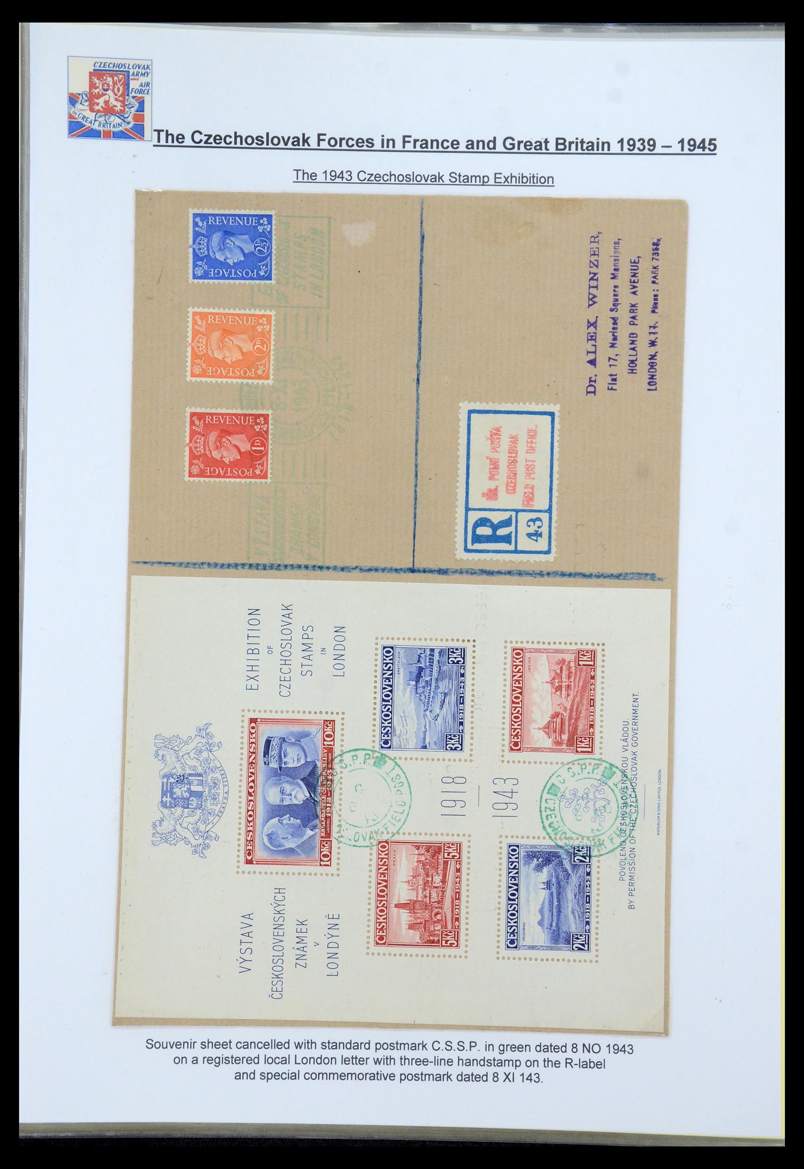 35574 085 - Postzegelverzameling 35574 Tsjechoslowaakse troepen in Frankrijk en E
