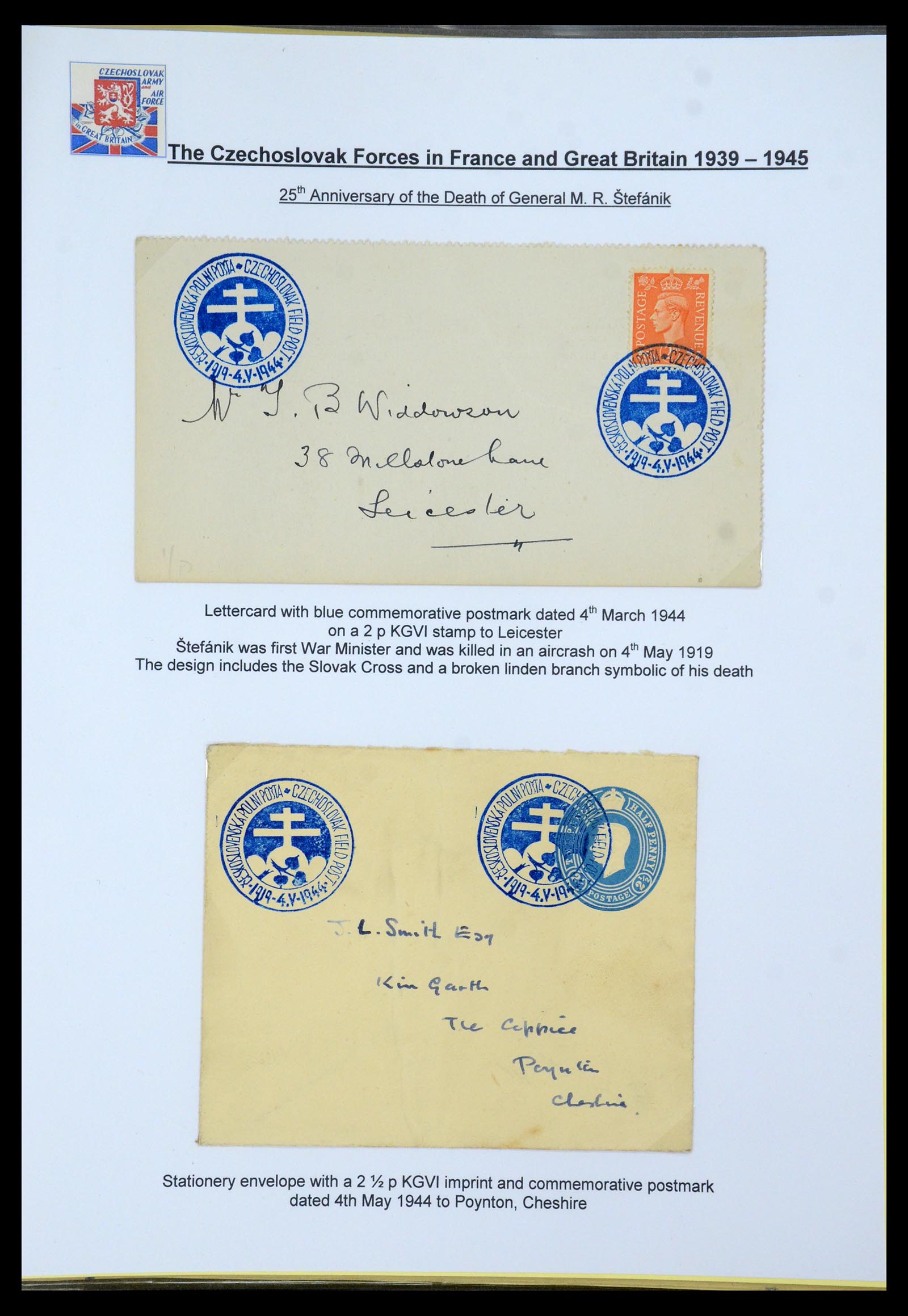 35574 097 - Postzegelverzameling 35574 Tsjechoslowaakse troepen in Frankrijk en E