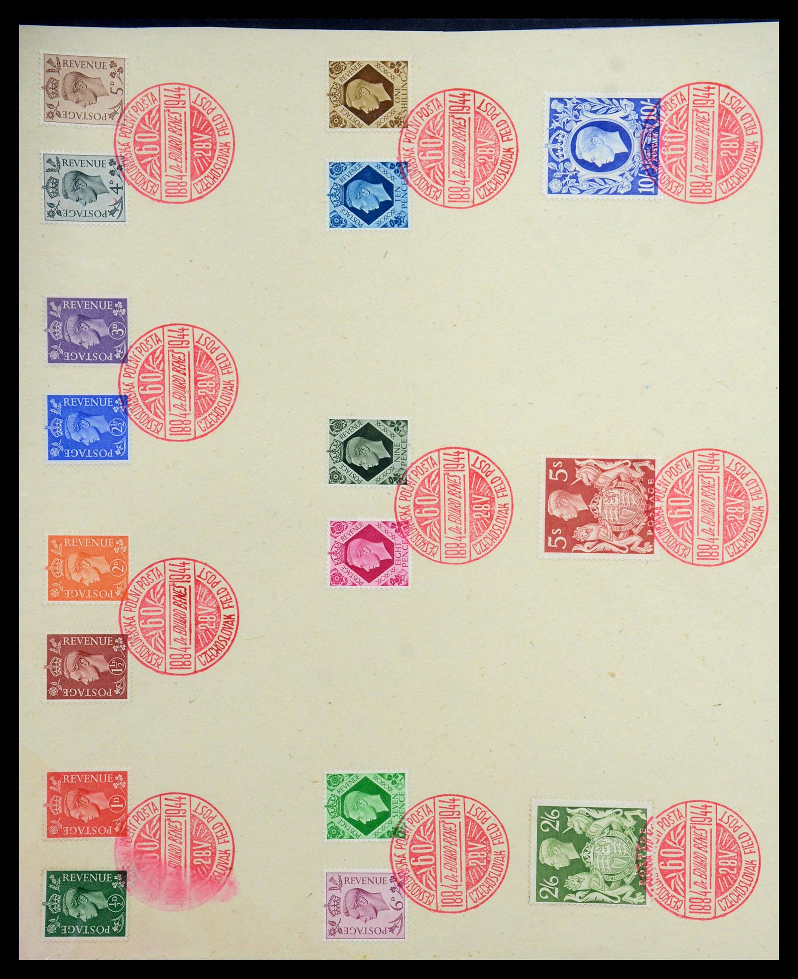 35574 102 - Postzegelverzameling 35574 Tsjechoslowaakse troepen in Frankrijk en E