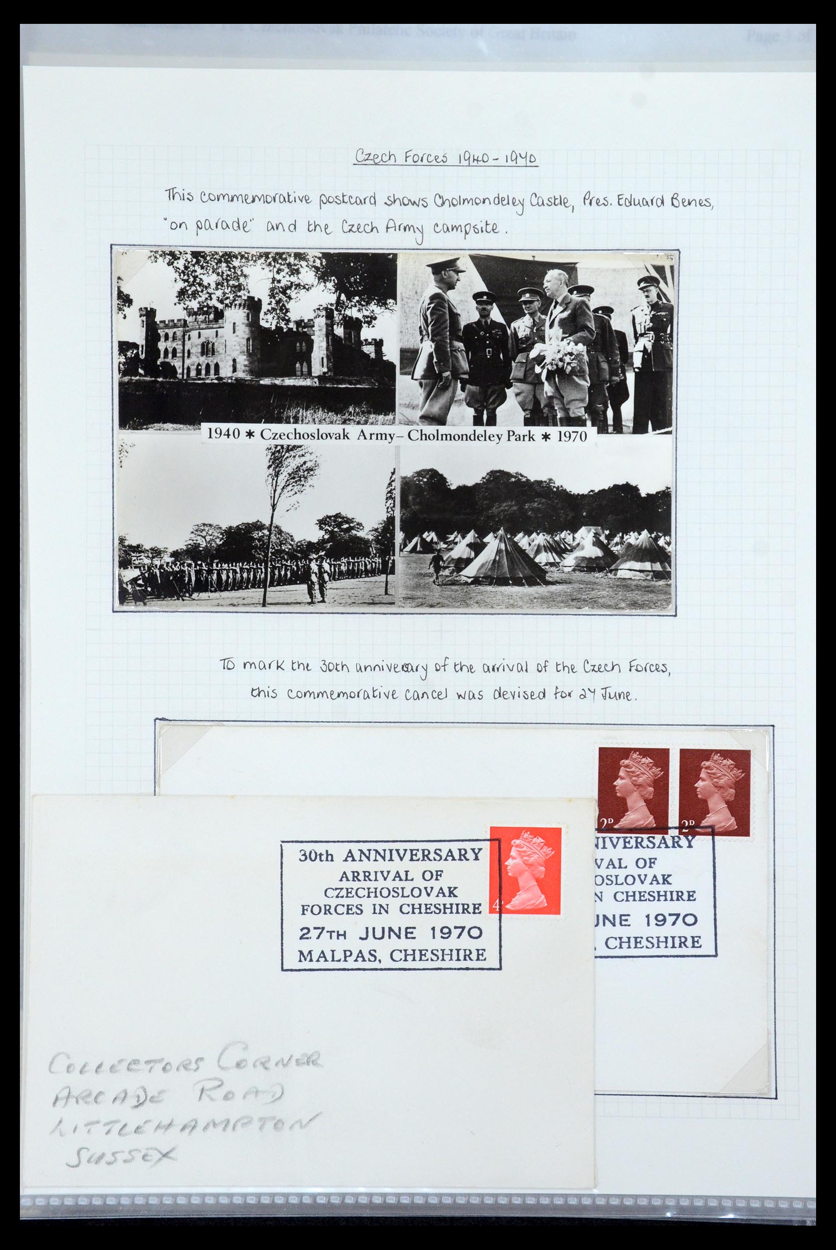 35574 114 - Postzegelverzameling 35574 Tsjechoslowaakse troepen in Frankrijk en E
