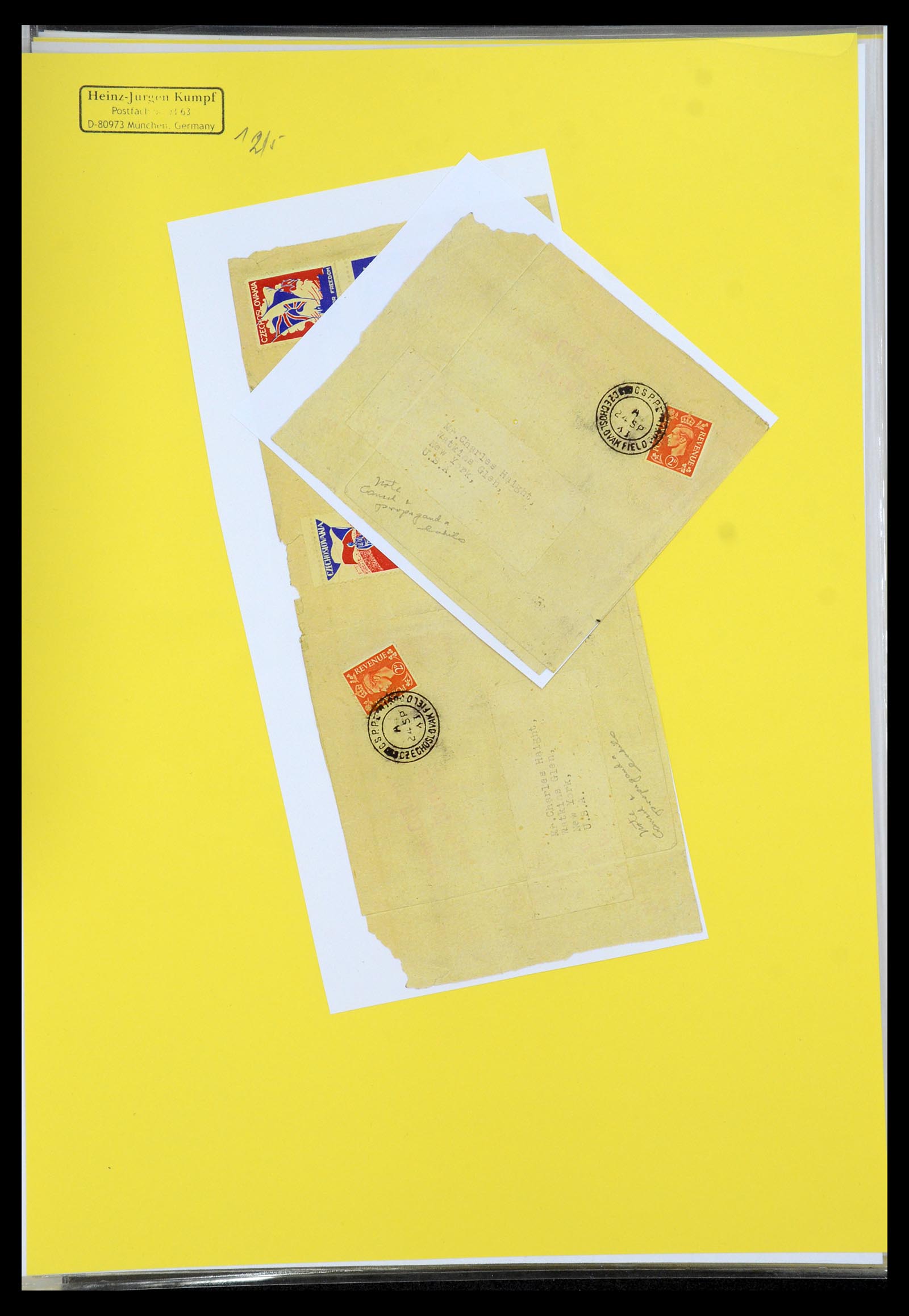 35574 137 - Postzegelverzameling 35574 Tsjechoslowaakse troepen in Frankrijk en E