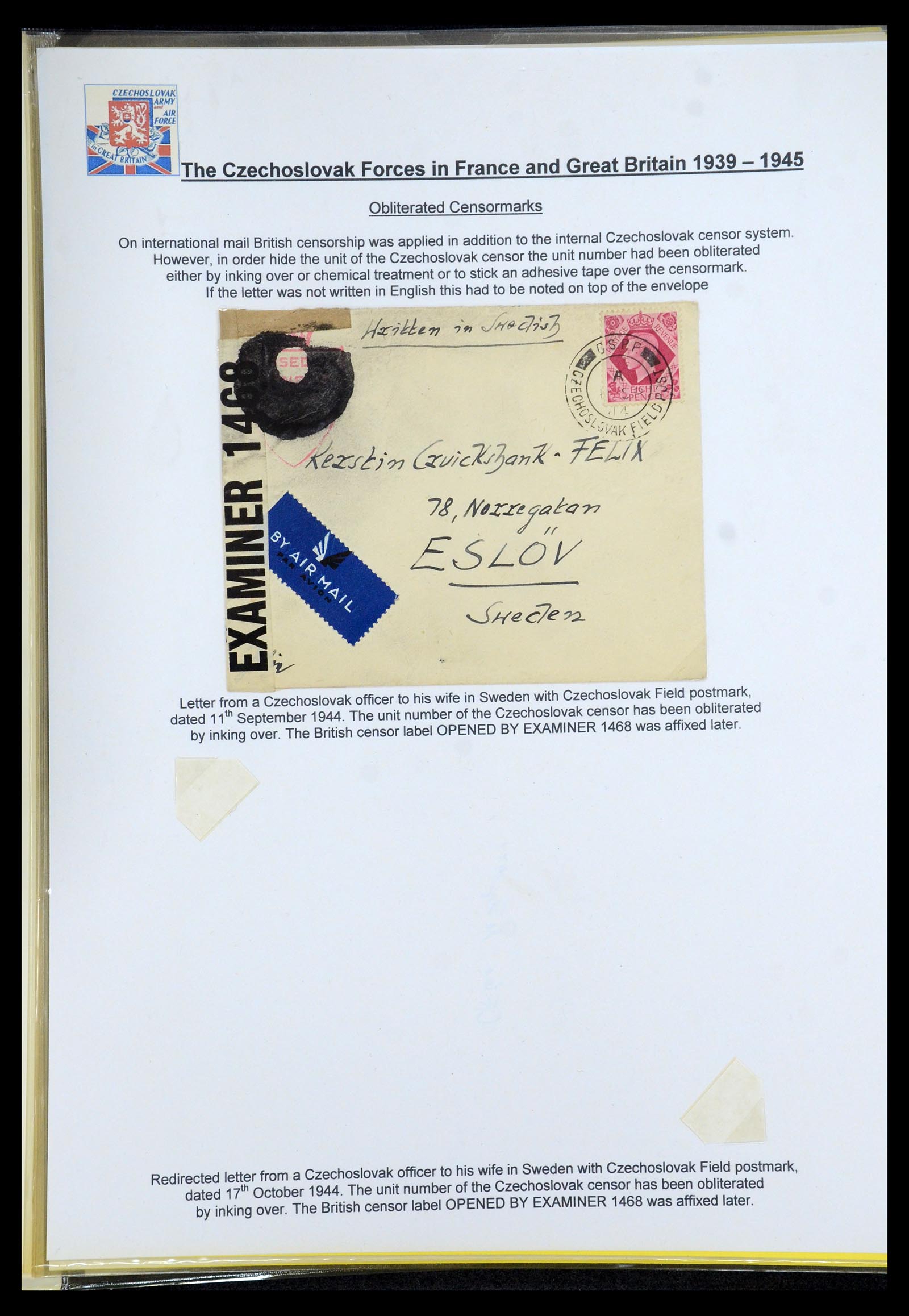 35574 141 - Postzegelverzameling 35574 Tsjechoslowaakse troepen in Frankrijk en E