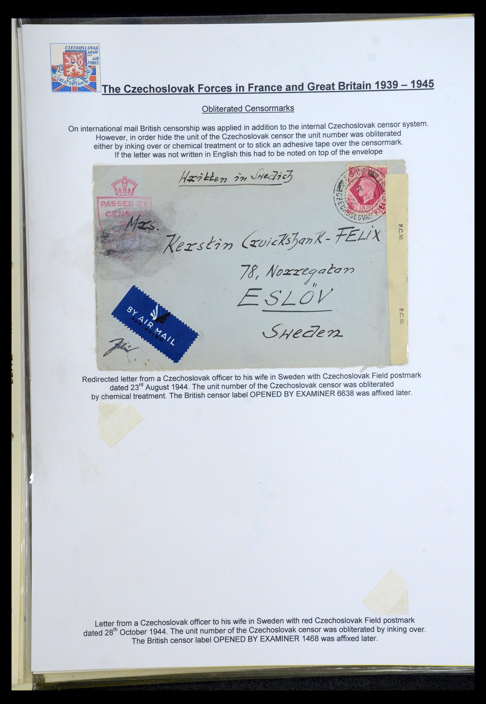 35574 142 - Postzegelverzameling 35574 Tsjechoslowaakse troepen in Frankrijk en E