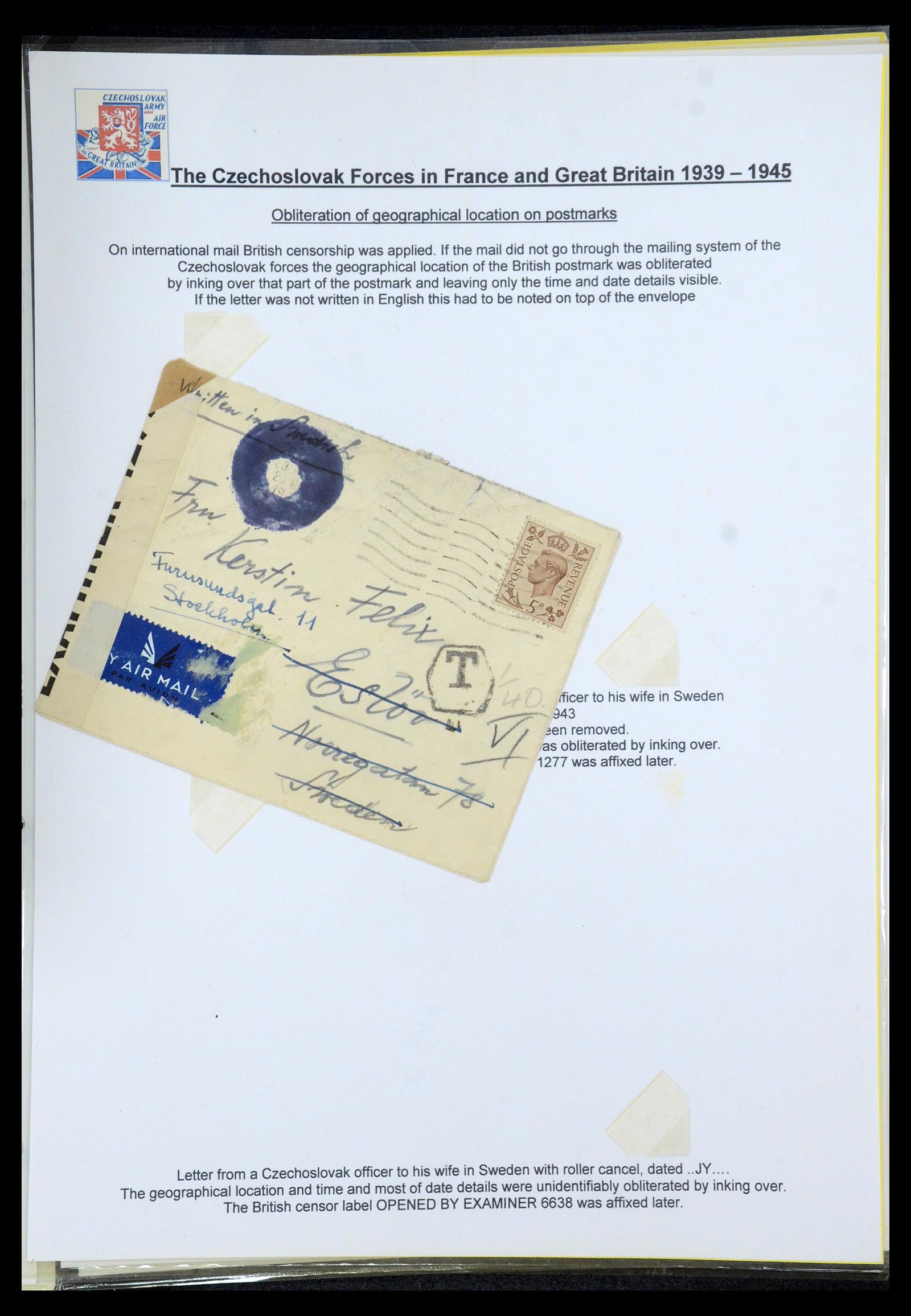 35574 144 - Postzegelverzameling 35574 Tsjechoslowaakse troepen in Frankrijk en E