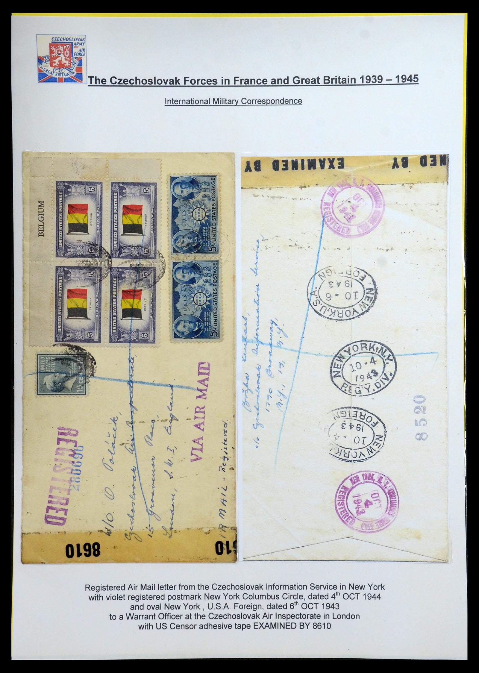 35574 146 - Postzegelverzameling 35574 Tsjechoslowaakse troepen in Frankrijk en E