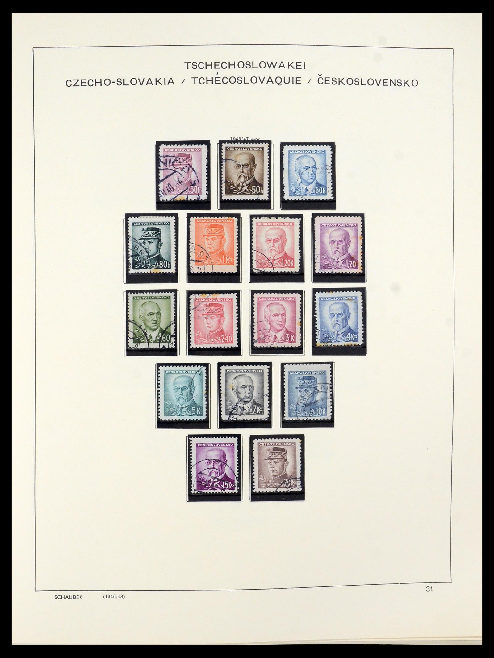 35576 005 - Postzegelverzameling 35576 Tsjechoslowakije 1945-1992.