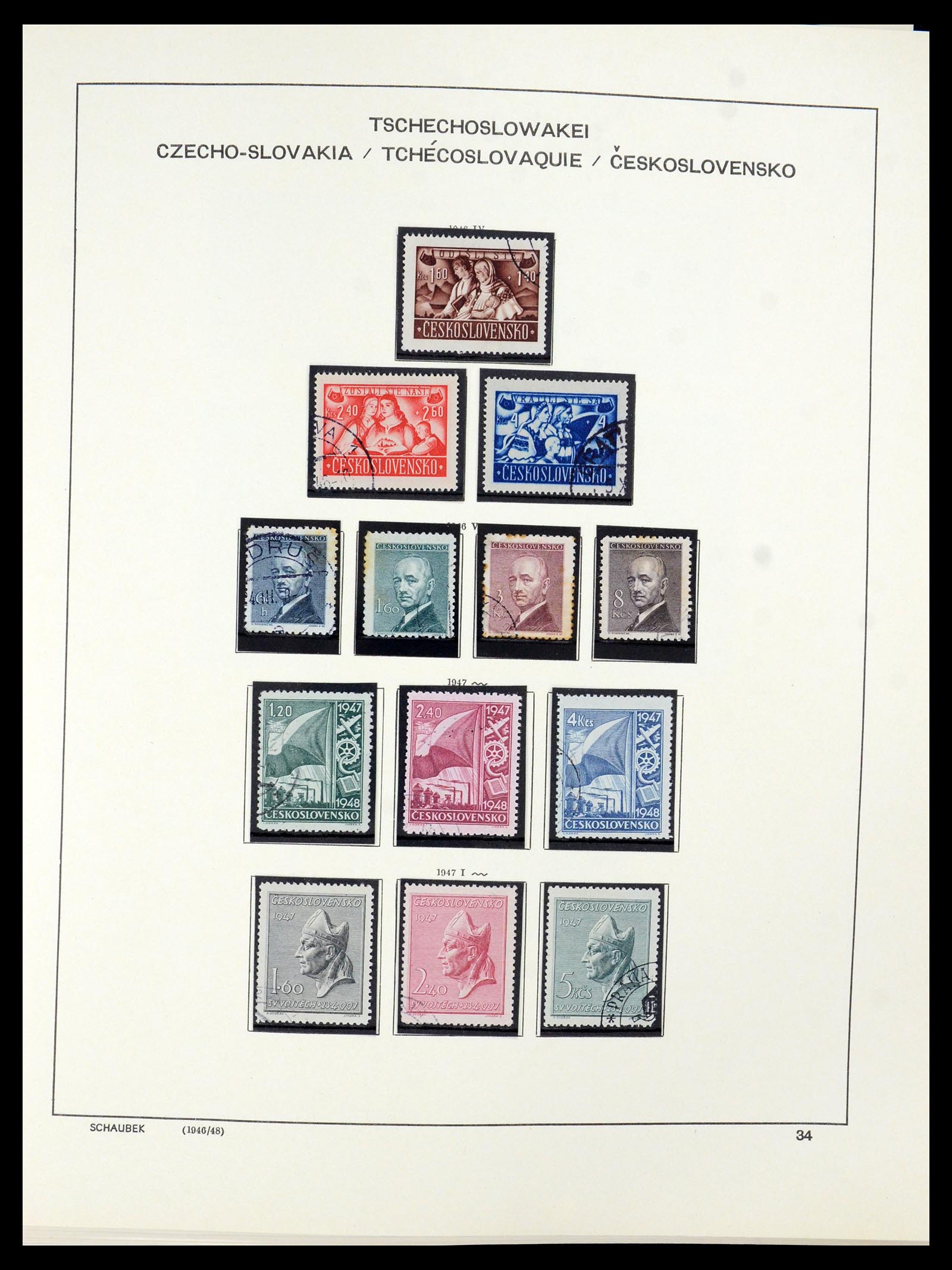 35576 011 - Postzegelverzameling 35576 Tsjechoslowakije 1945-1992.