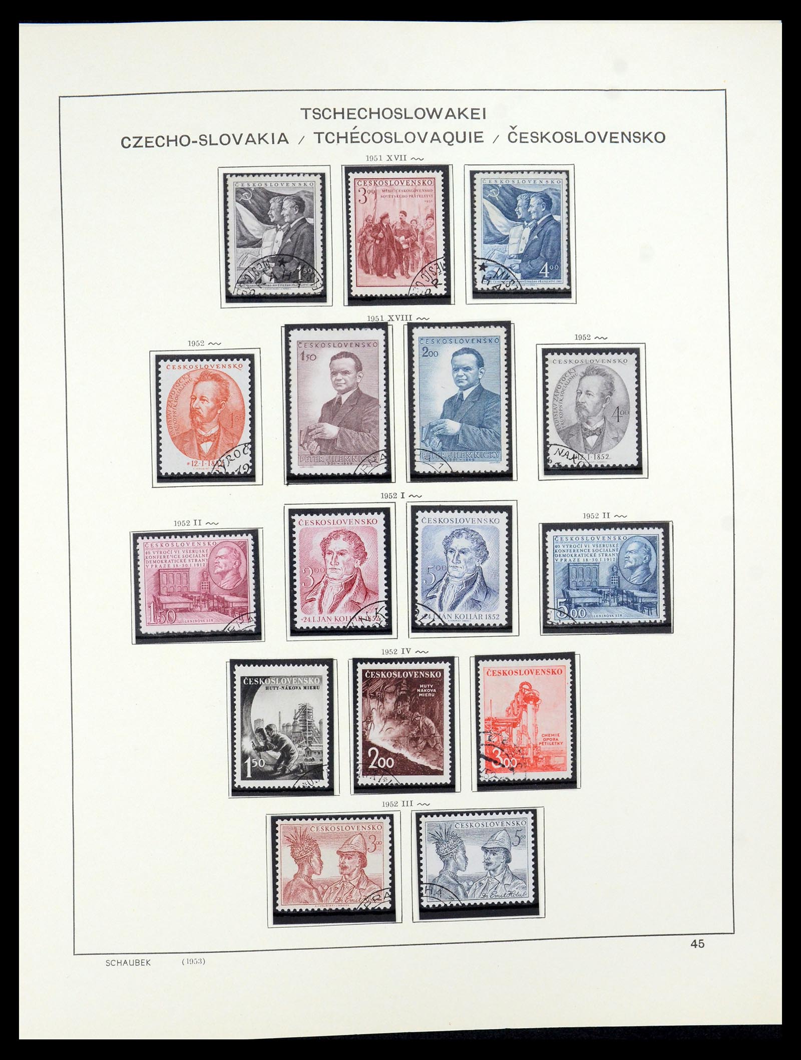35576 033 - Postzegelverzameling 35576 Tsjechoslowakije 1945-1992.
