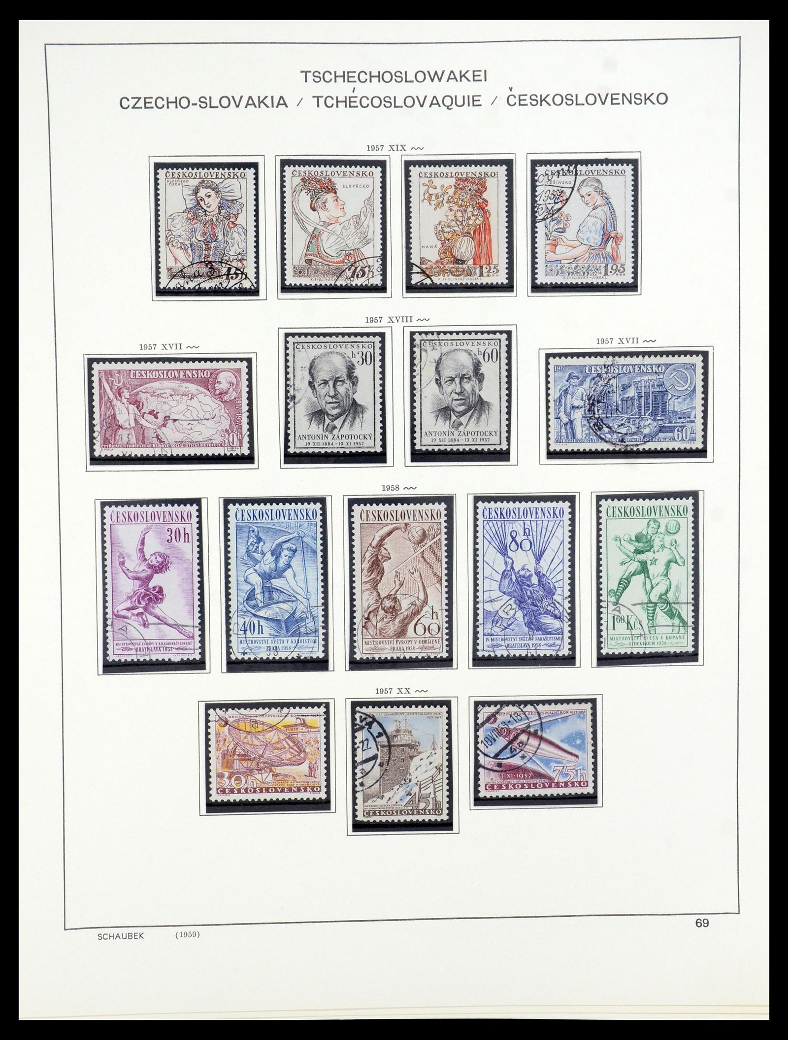 35576 063 - Postzegelverzameling 35576 Tsjechoslowakije 1945-1992.