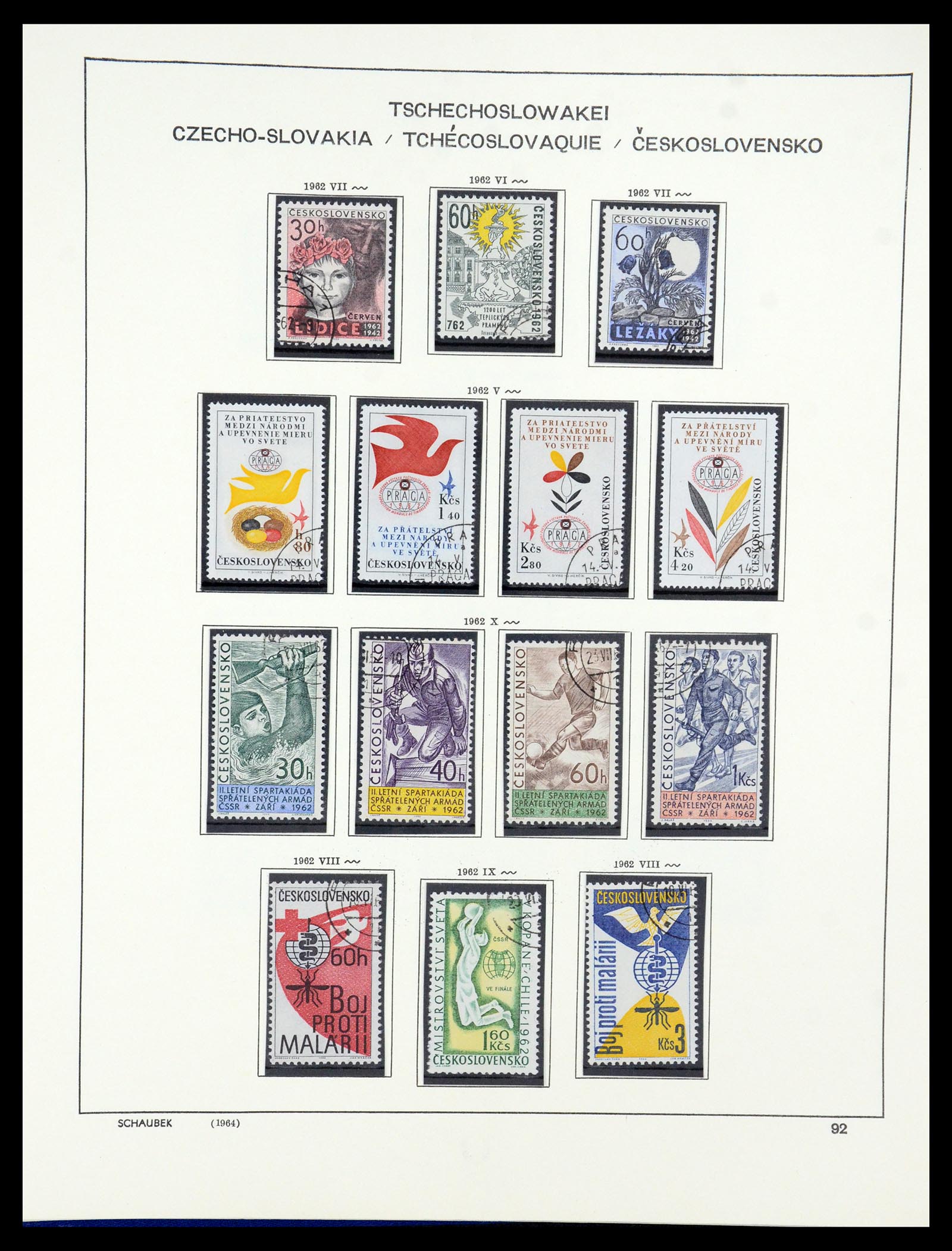 35576 089 - Postzegelverzameling 35576 Tsjechoslowakije 1945-1992.