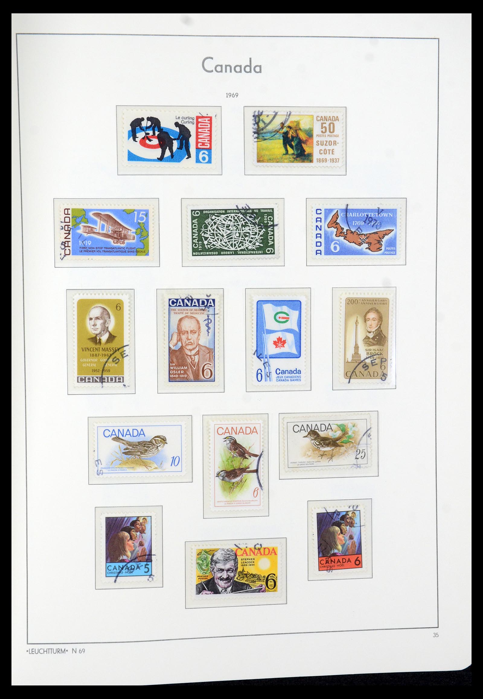 35579 045 - Postzegelverzameling 35579 Canada 1851-1982.