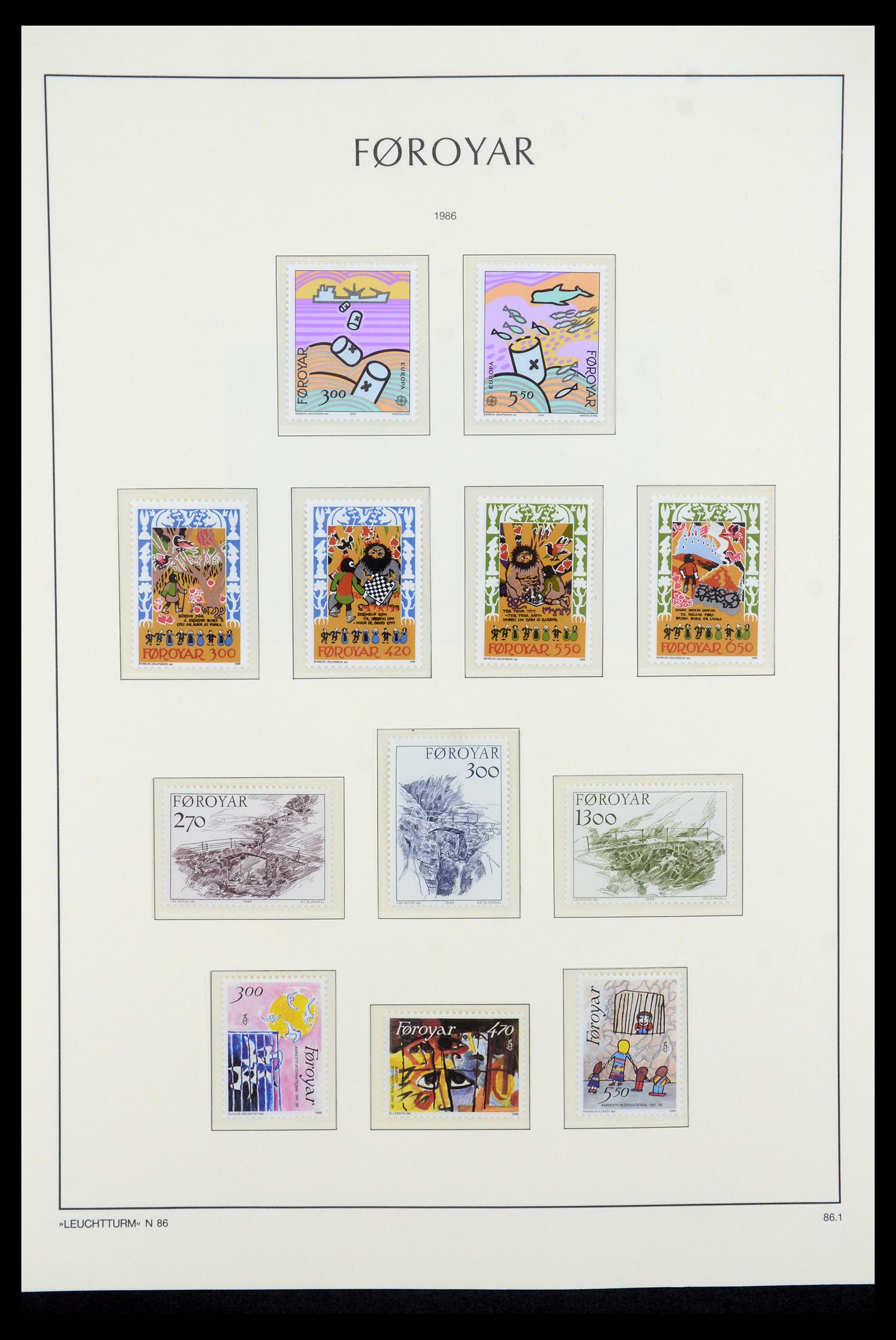 35581 013 - Postzegelverzameling 35581 Faeroer 1975-2007.