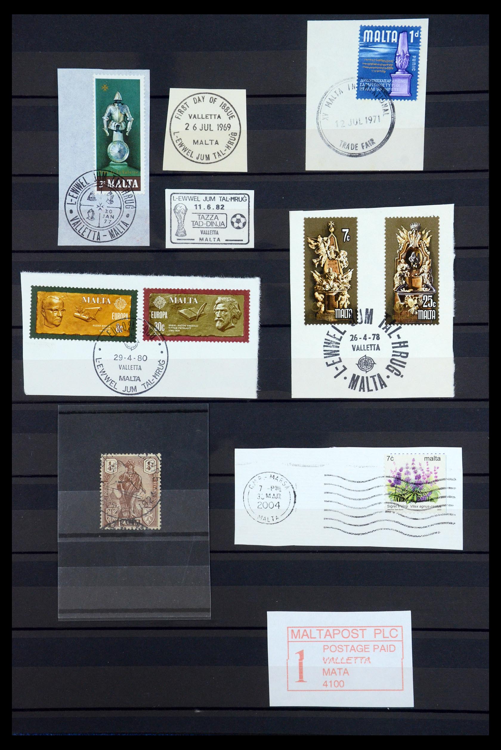 35588 023 - Postzegelverzameling 35588 Malta stempels 1890-1960.