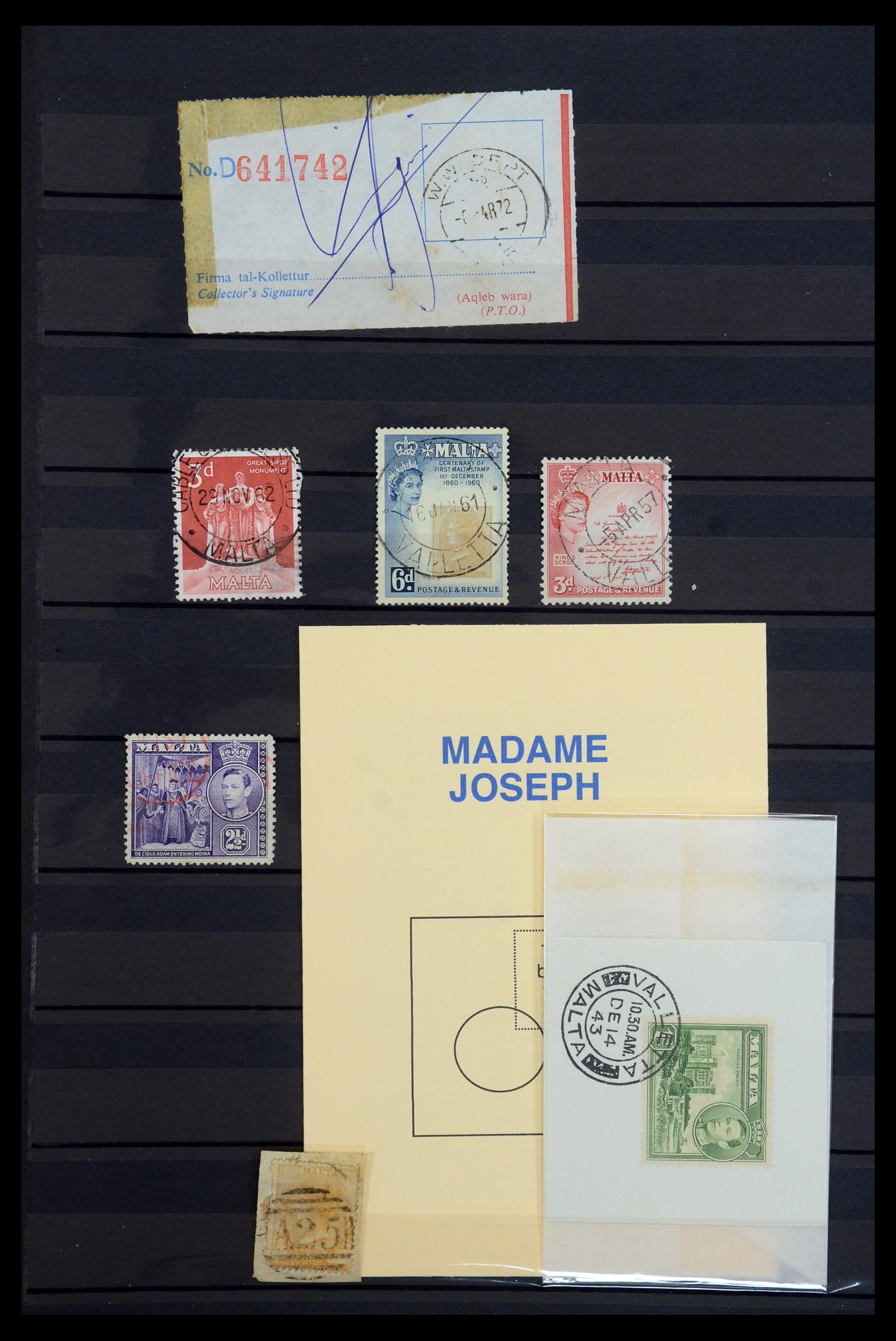 35588 024 - Postzegelverzameling 35588 Malta stempels 1890-1960.