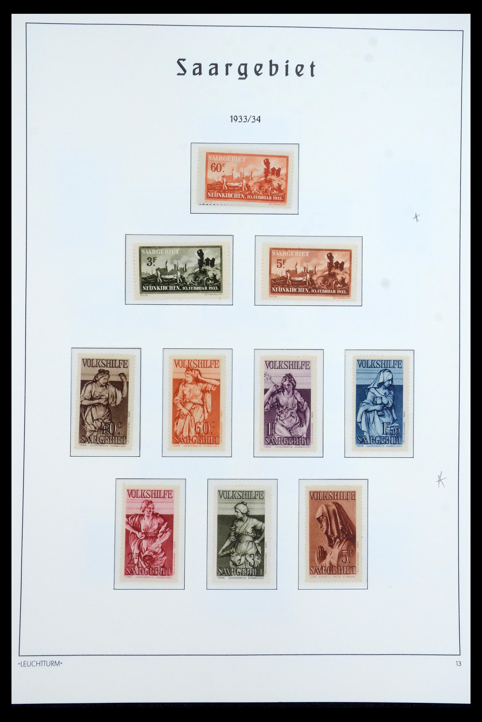 35590 013 - Postzegelverzameling 35590 Saar 1920-1959.