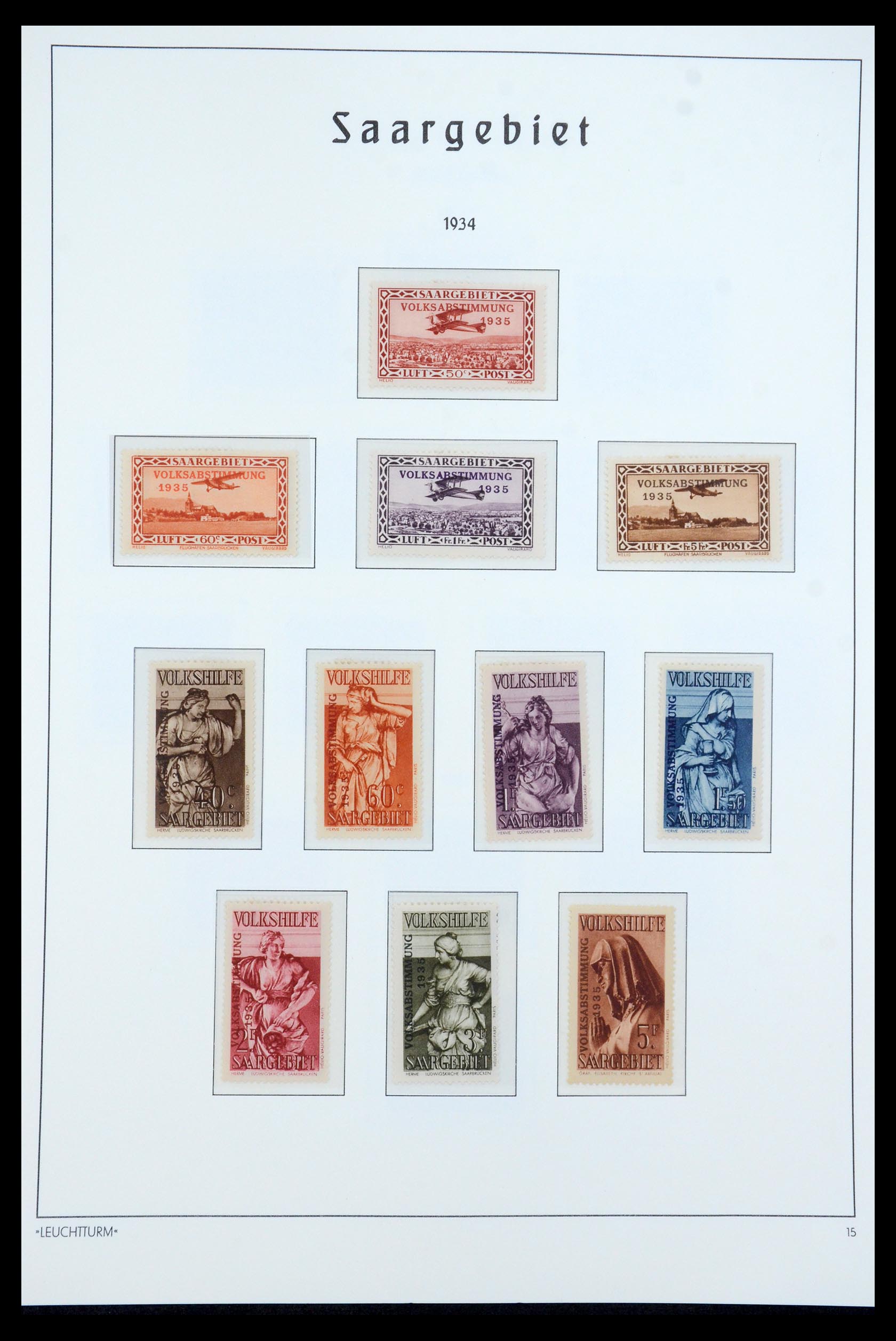 35590 015 - Postzegelverzameling 35590 Saar 1920-1959.